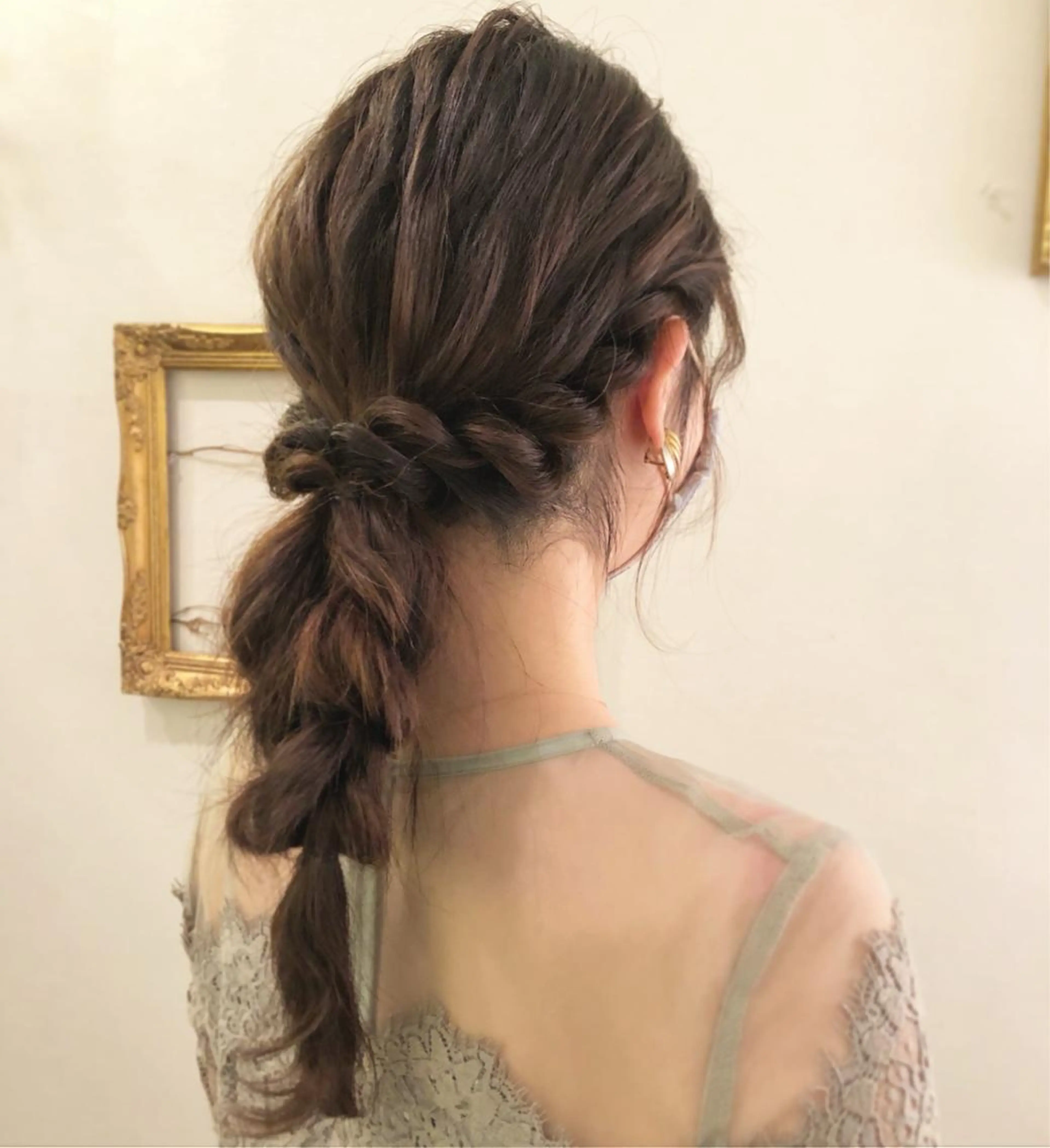 セミロング ヘアセット MOLLA 浅香山店所属・谷口ゆめ/縮毛矯正/ 大人女子/眉ワックスのヘアスタイル