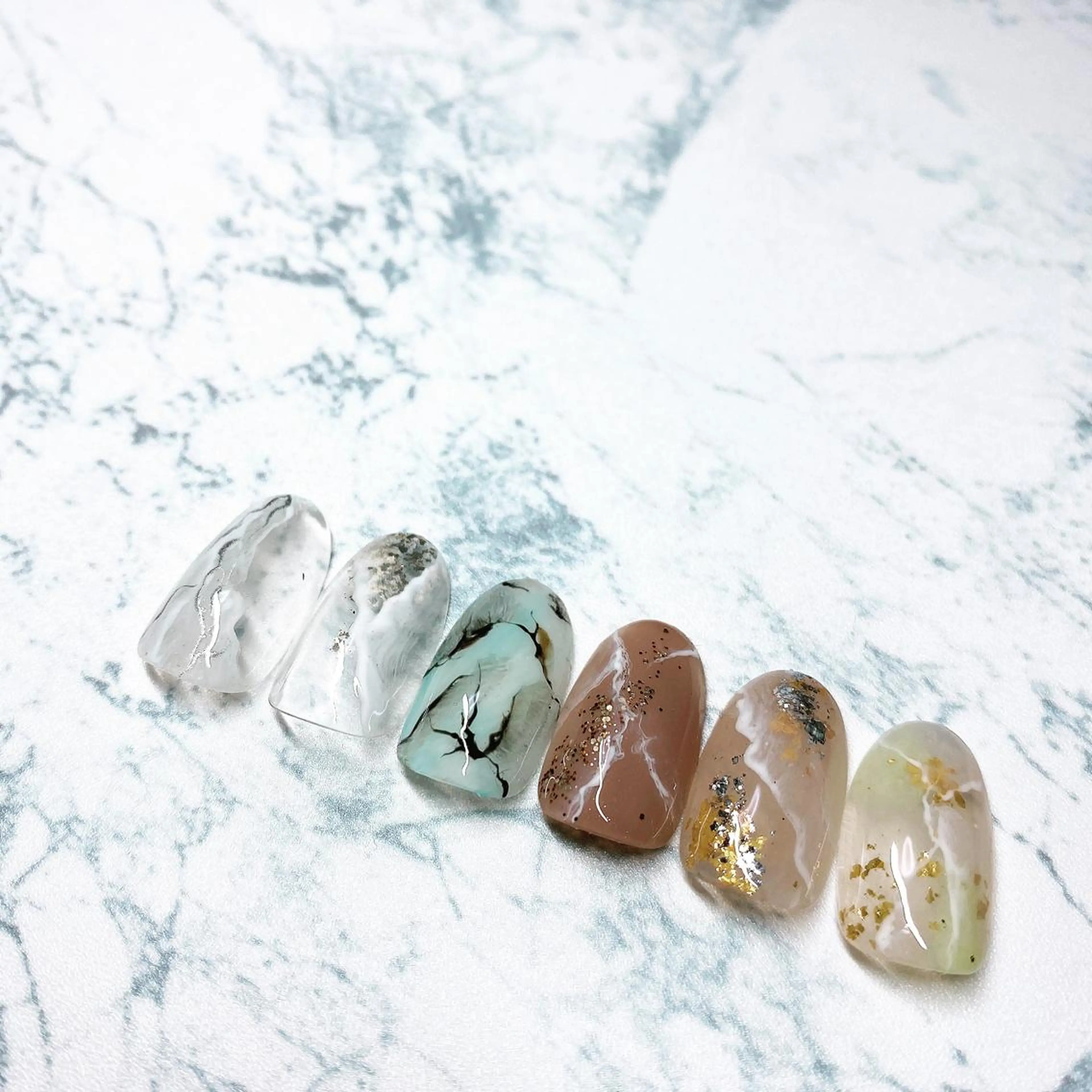 ネイル 大理石ネイル(マーブル) ネイルチップ ハンドネイル nail salon "a"のネイルデザイン