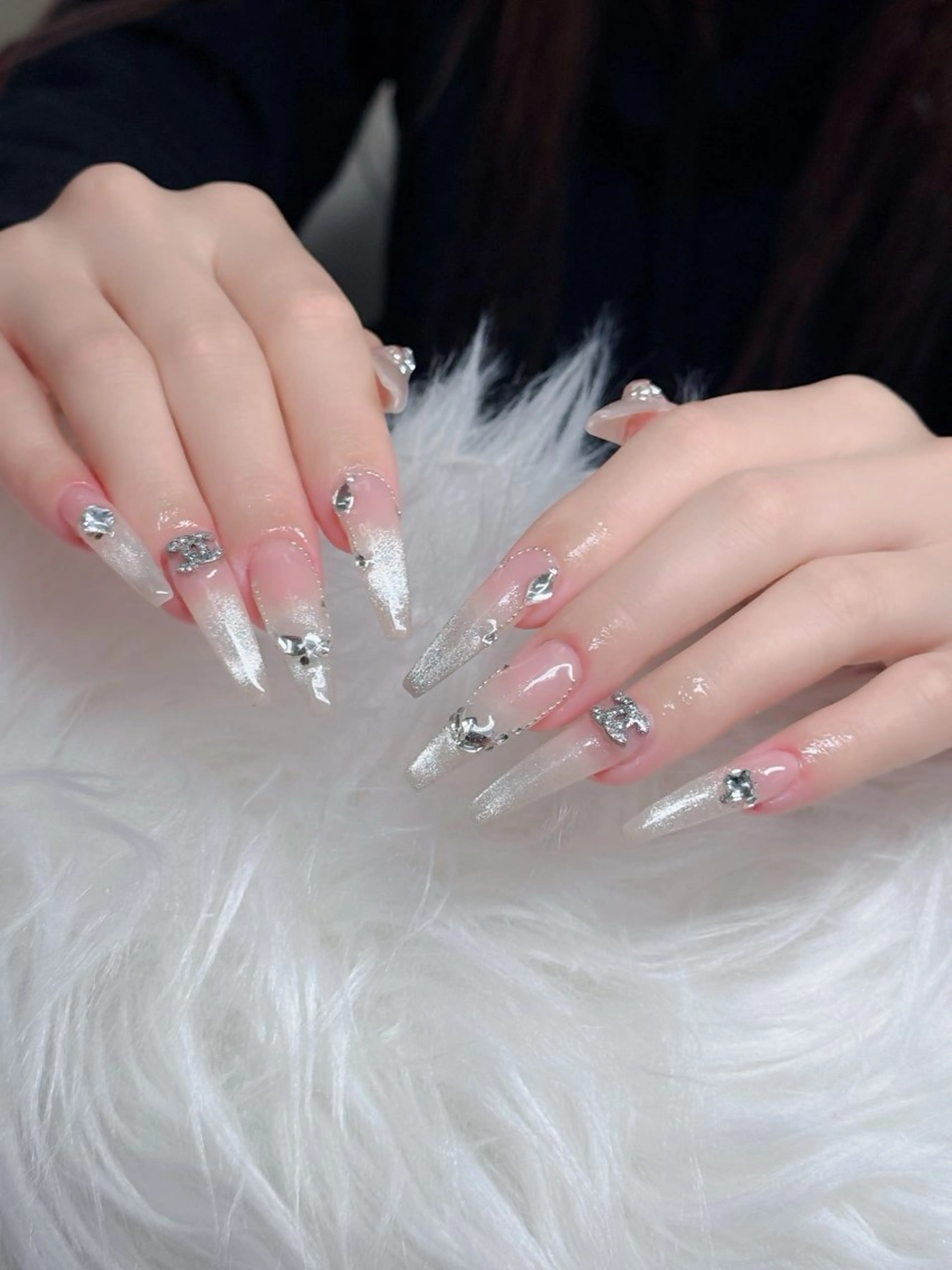 ネイル アートネイル フレンチネイル ジェルネイル 韓国ネイル マグネットネイル Lenie Nail Salonのネイルデザイン