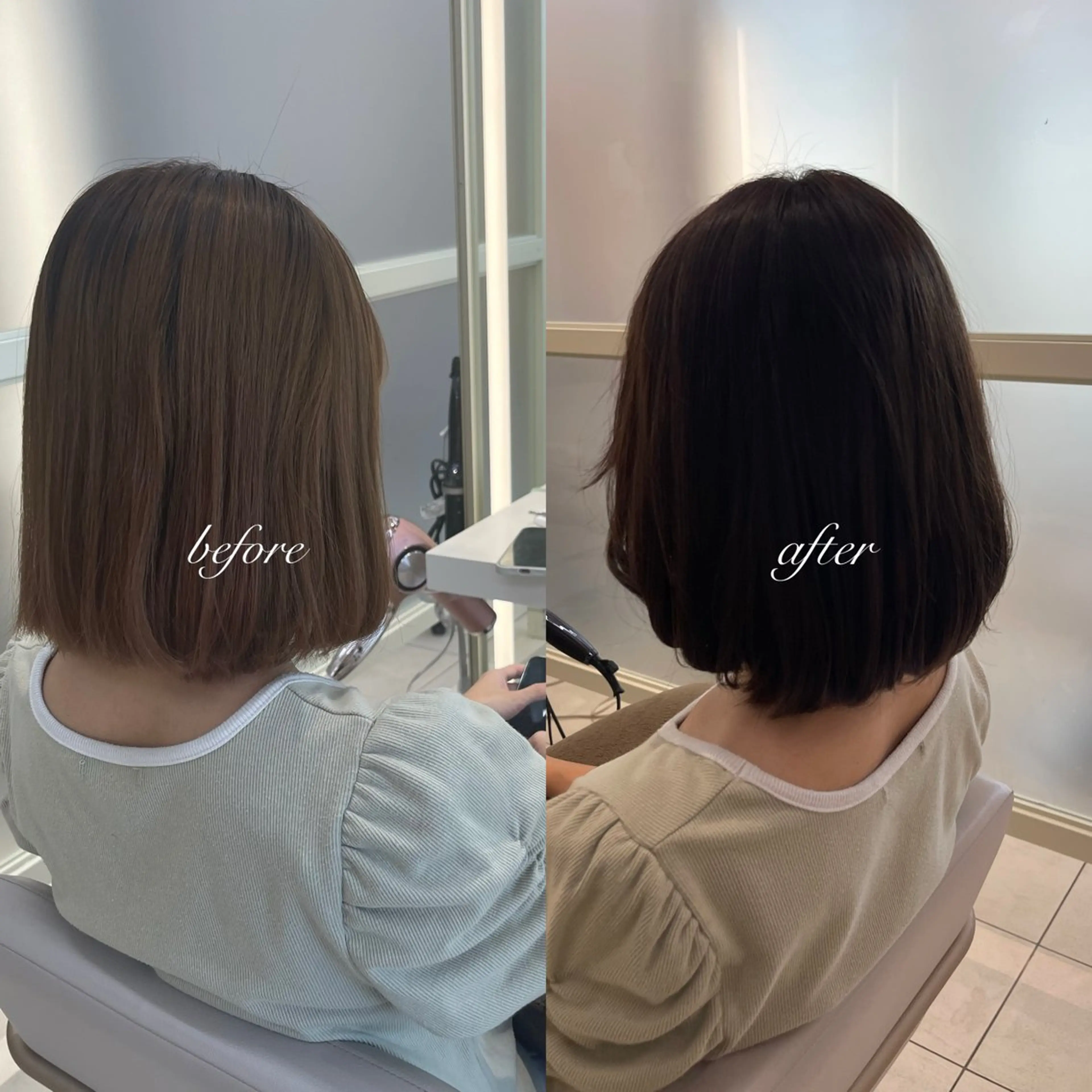 ショート ヘアカラー 𝐑𝐞𝐨/透明感 𝐜𝐨𝐥𝐨𝐫のヘアスタイル