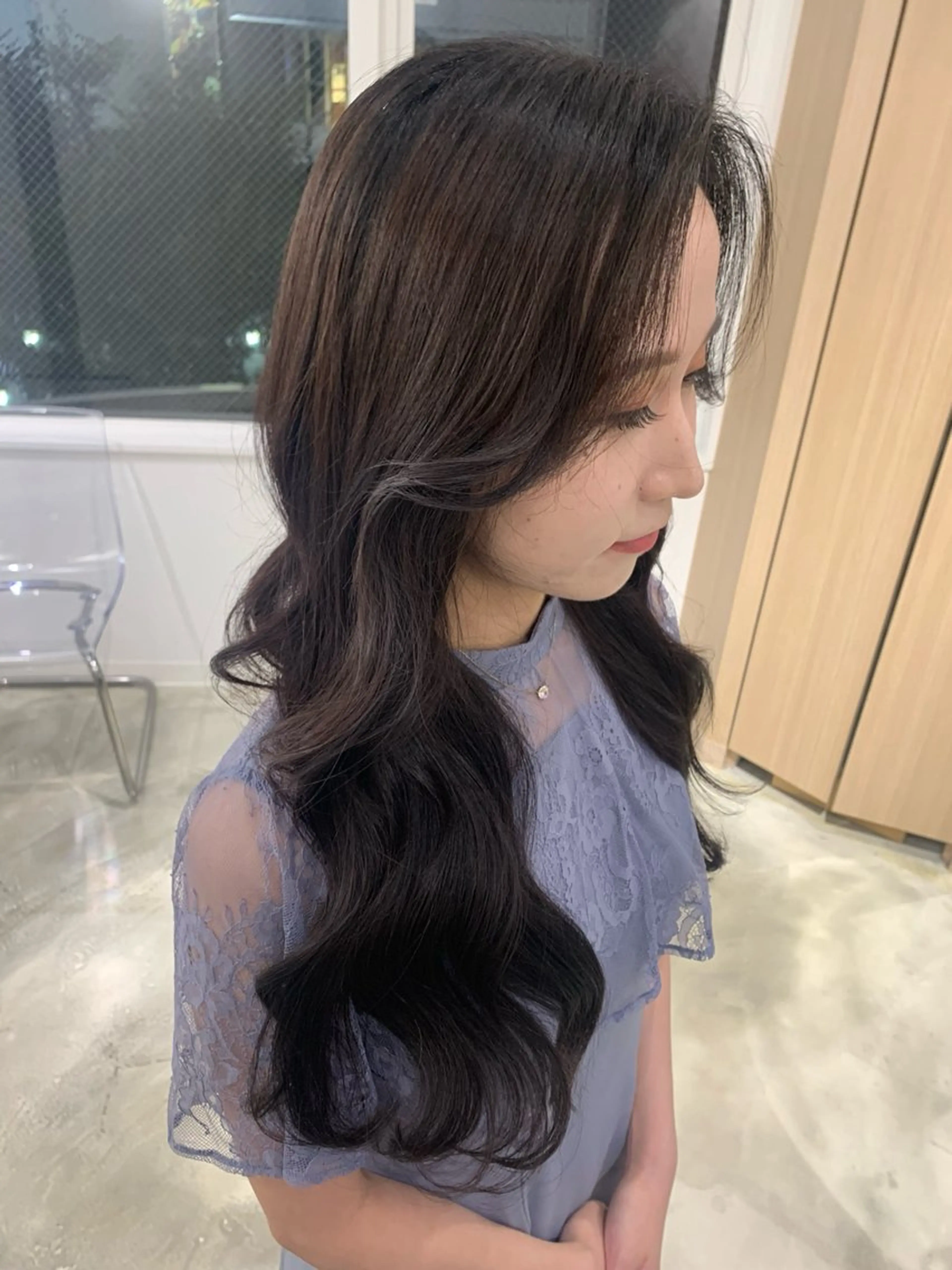 ロング ヘアアレンジ シールエクステ エクステ 韓国風ヘア 新宿♥ハッシュカット 暖色カラー♥Unaのヘアスタイル