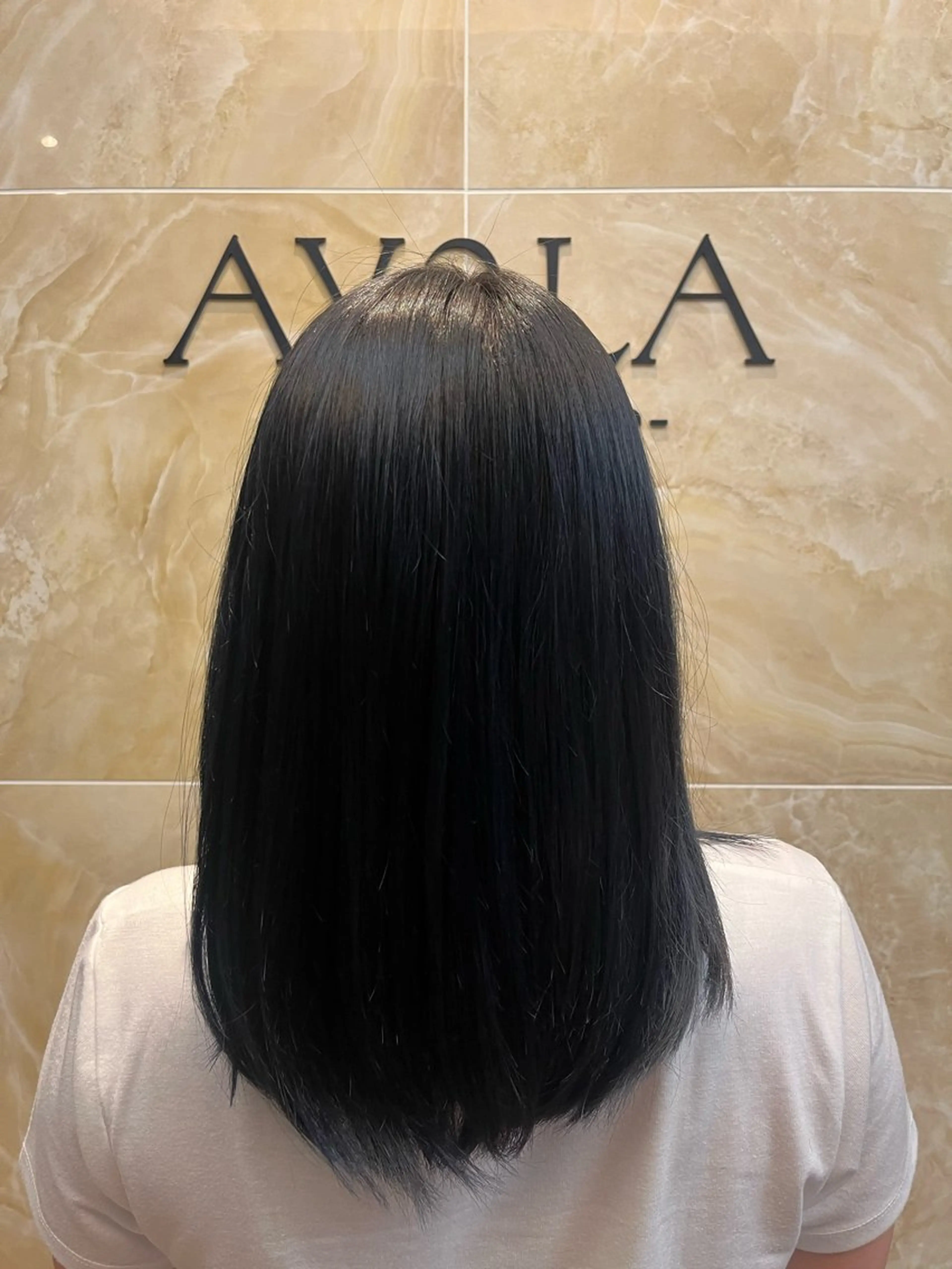 セミロング カラー 黒髪 ブルーカラー ブルーブラック Ayala organic &spa所属・Nana 🌷のヘアスタイル
