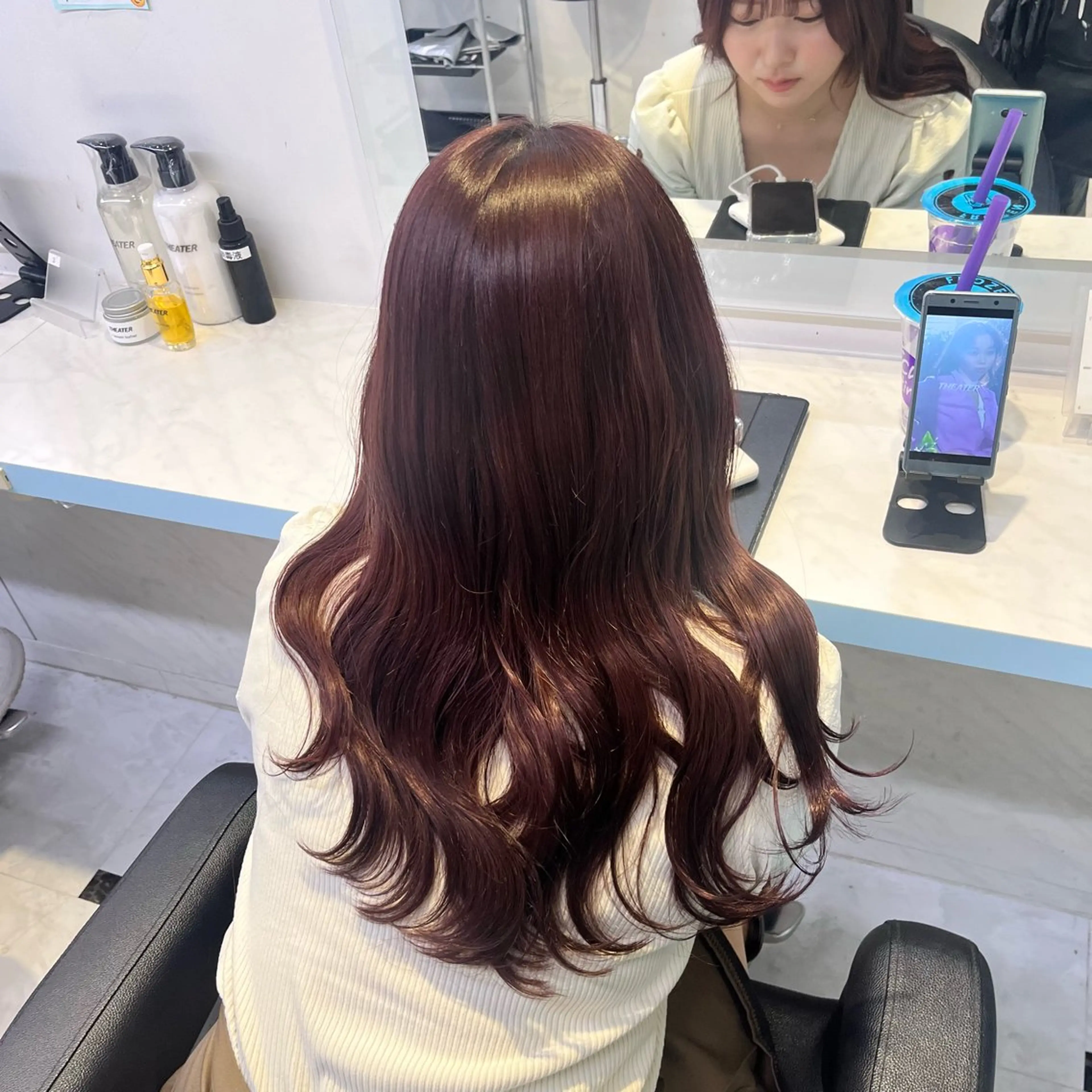 ロング カラー ヘアカラー トリートメント ヘアセット NANA🥀韓国ヘア /レイヤー/暖色🥀のヘアスタイル