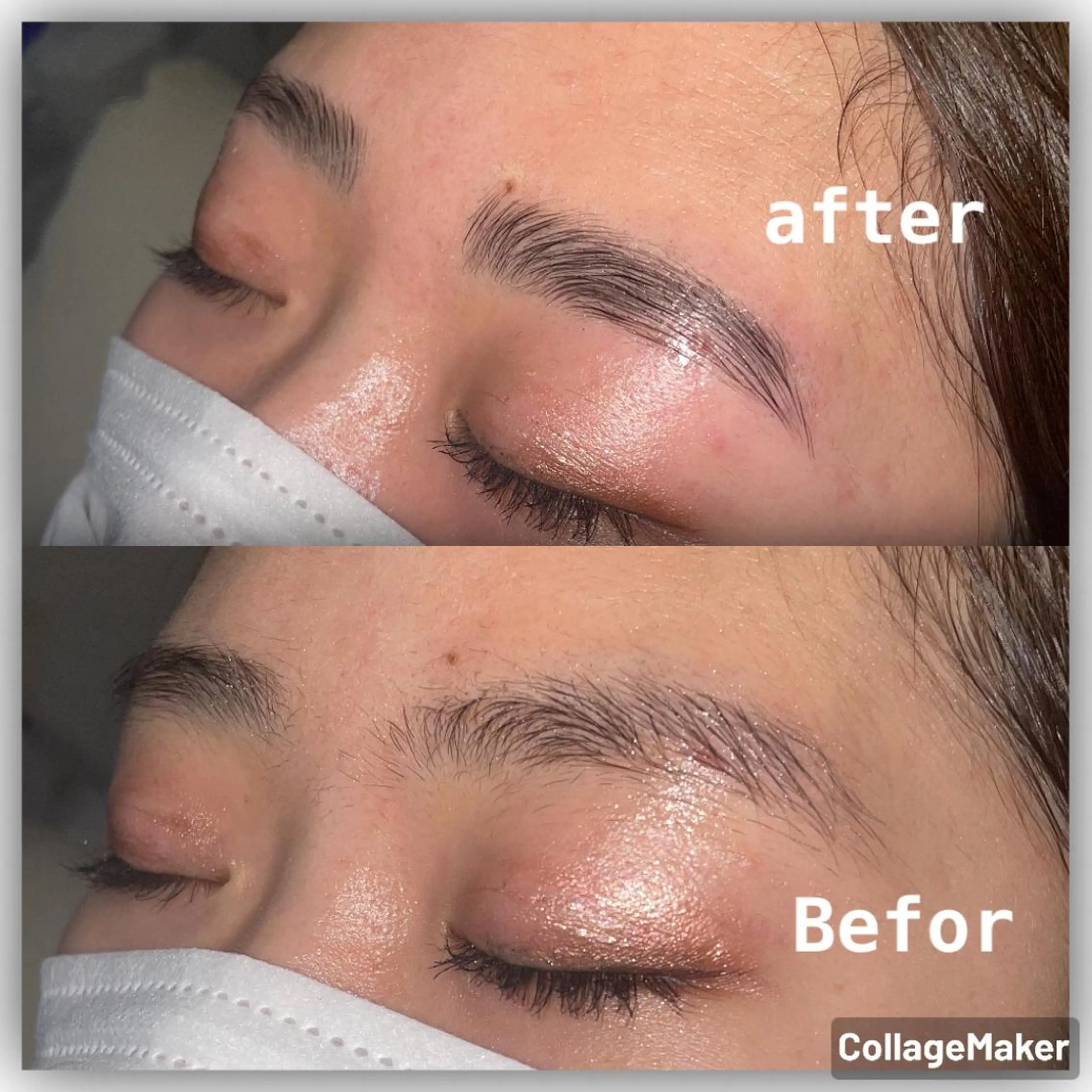 【1日3名様限定★】🌼ハリウッドブロウ🌼《Wax+メイク込》+　パリジェンヌ　SET 土日祝＋300円の写真