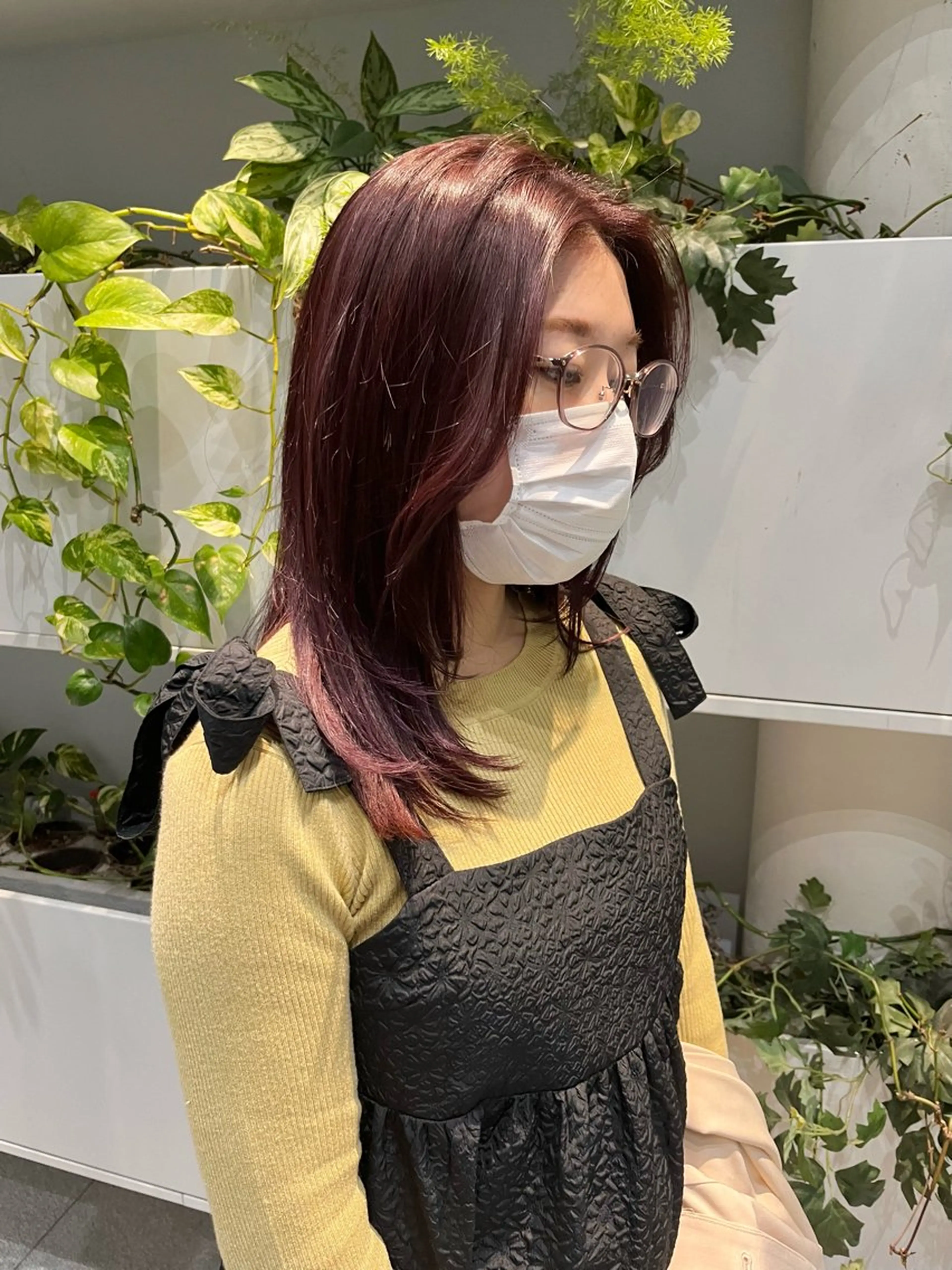 ミディアム カラー ブラウンカラー ピンクカラー ピンクブラウン くさかみさき🌼暖色 /耳つぼ/オタク🌼のヘアスタイル