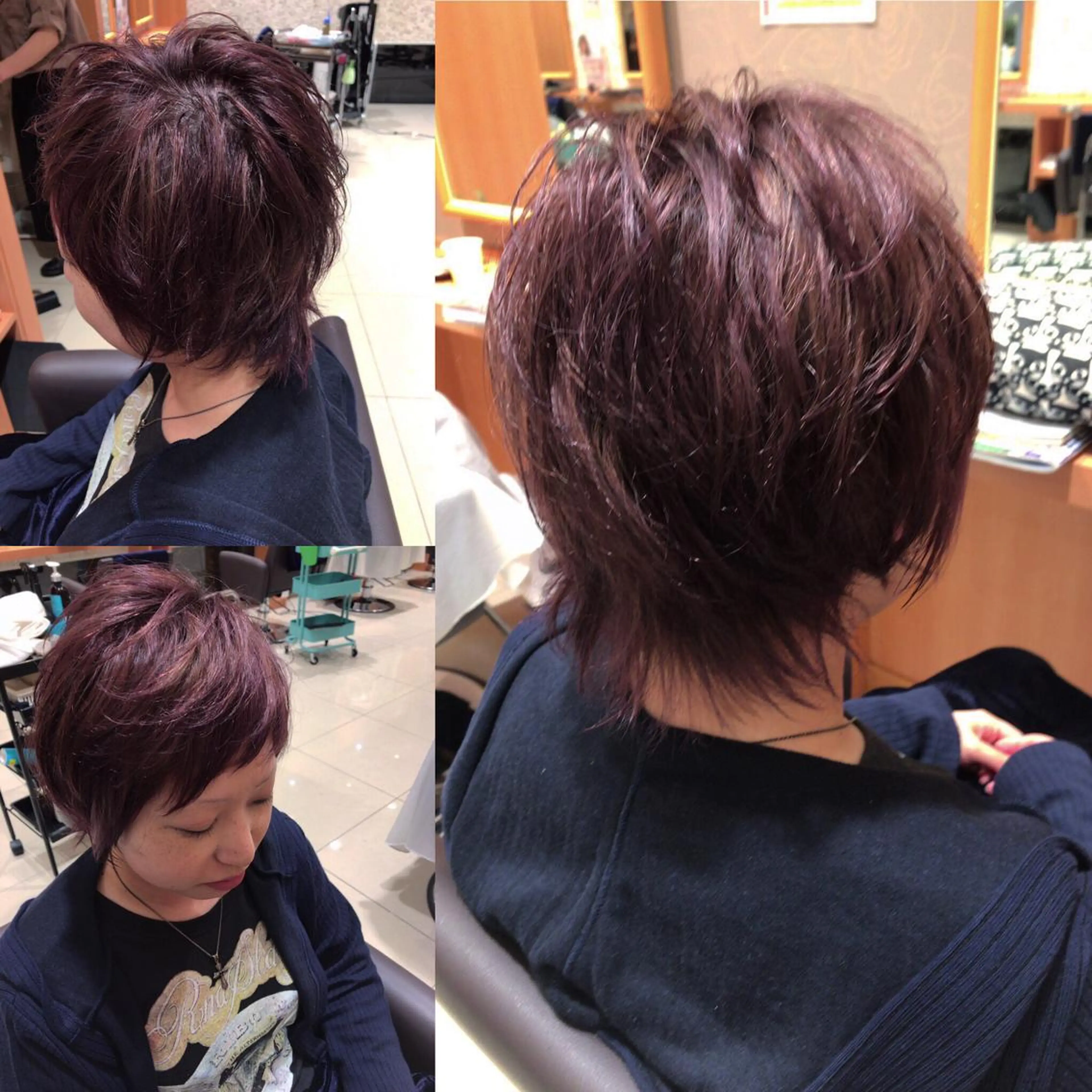 ショート カラー レイヤーカット匠 イソザキノリユキのヘアスタイル