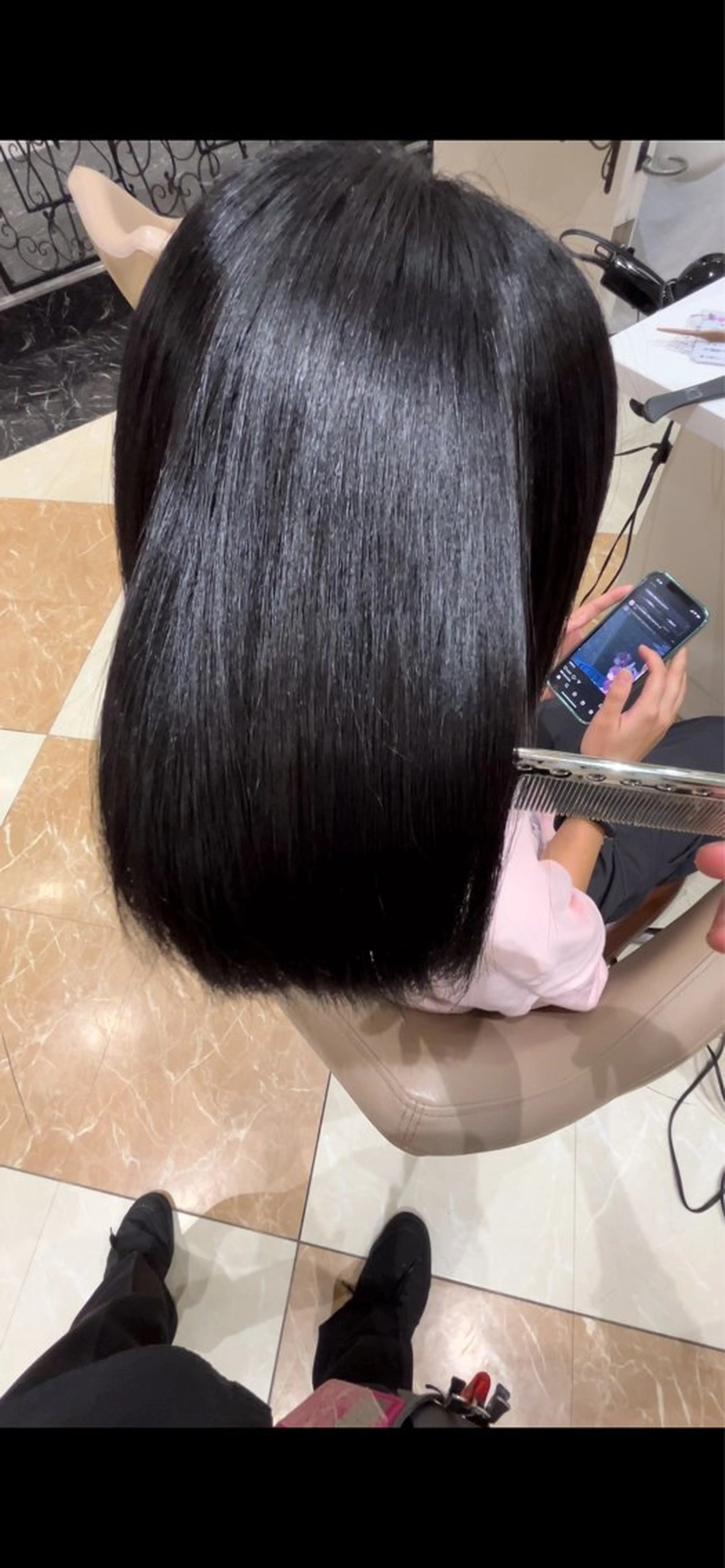 カット+最高級髪質改善美髪縮毛矯正+トリートメントの写真