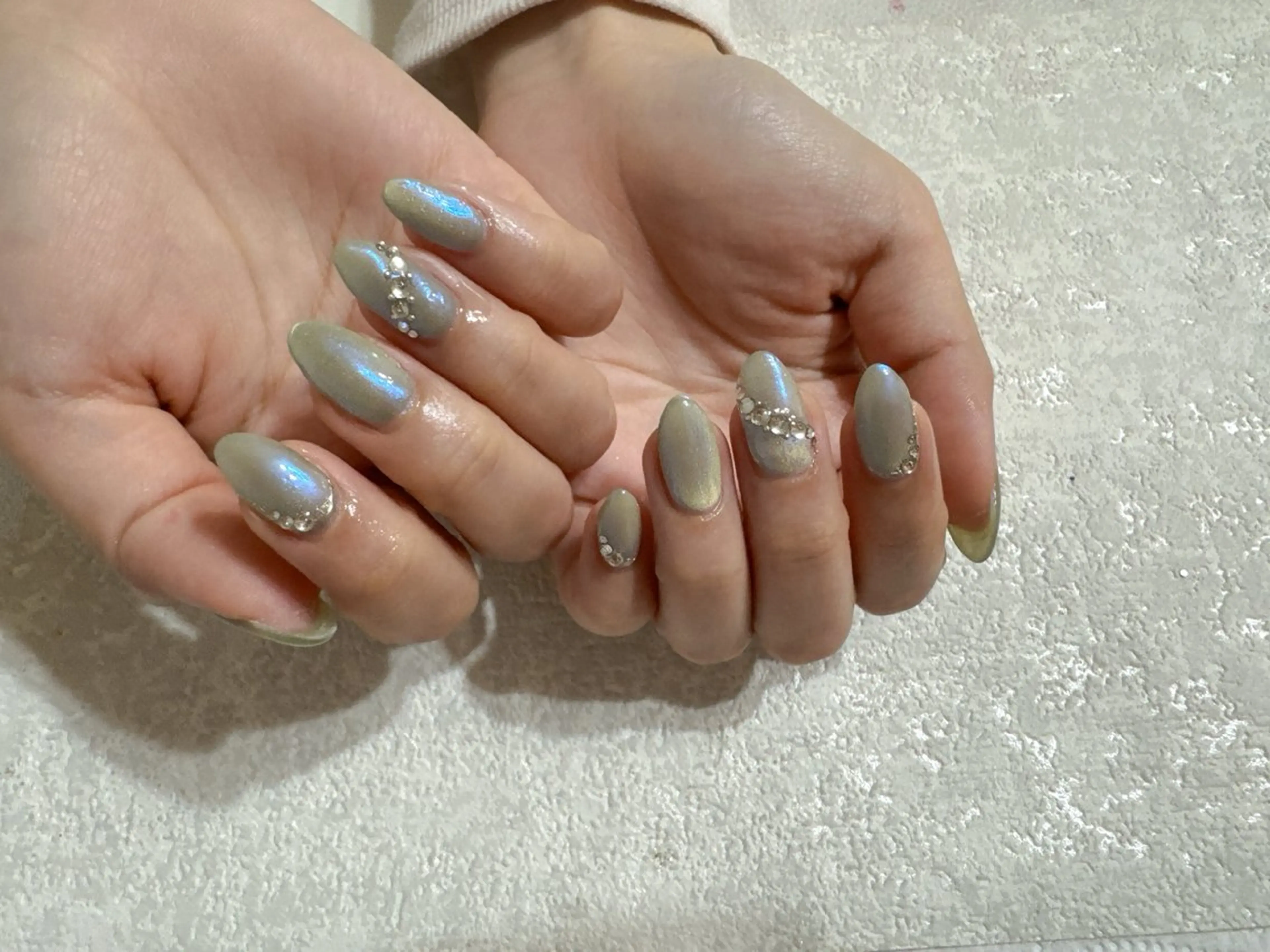 ネイル フットネイル ジェルネイル パラジェル 春ネイル ストーンネイル kikinail 溝の口のネイルデザイン