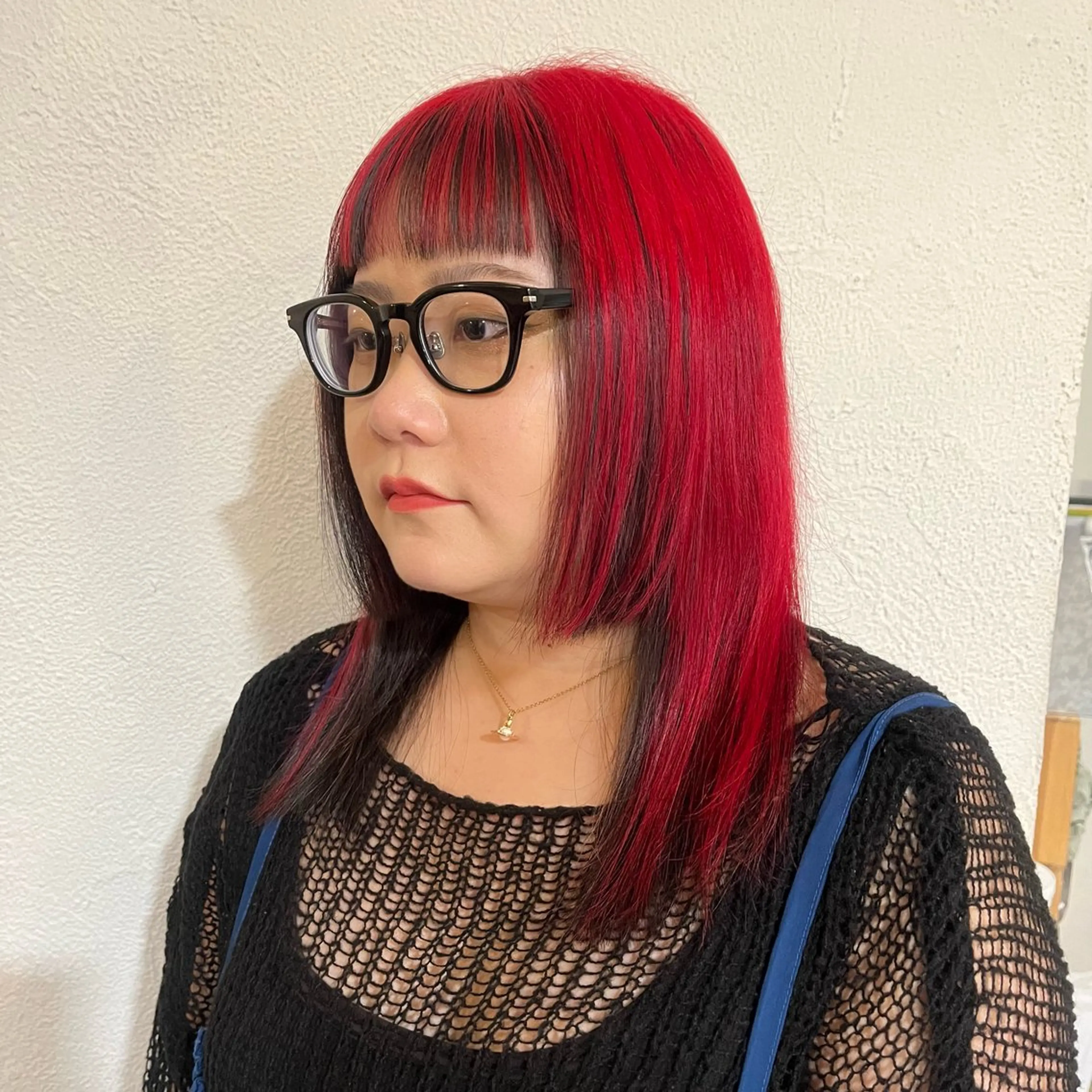 ロング カラー レッドカラー パ ルのヘアスタイル