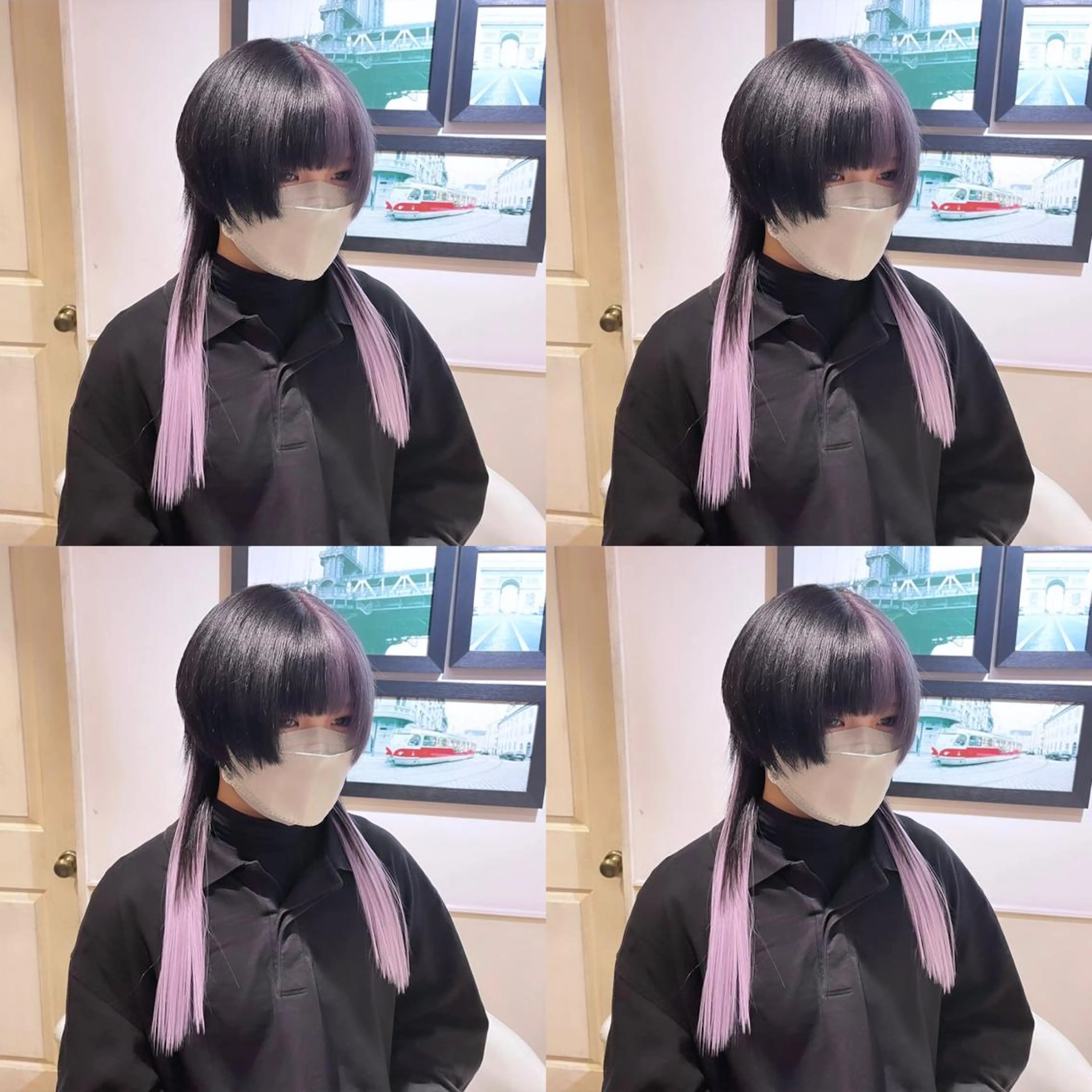 ミディアム カラー シールエクステ エクステ ウルフカット 🌟トップデザイナー 高橋🌟のヘアスタイル