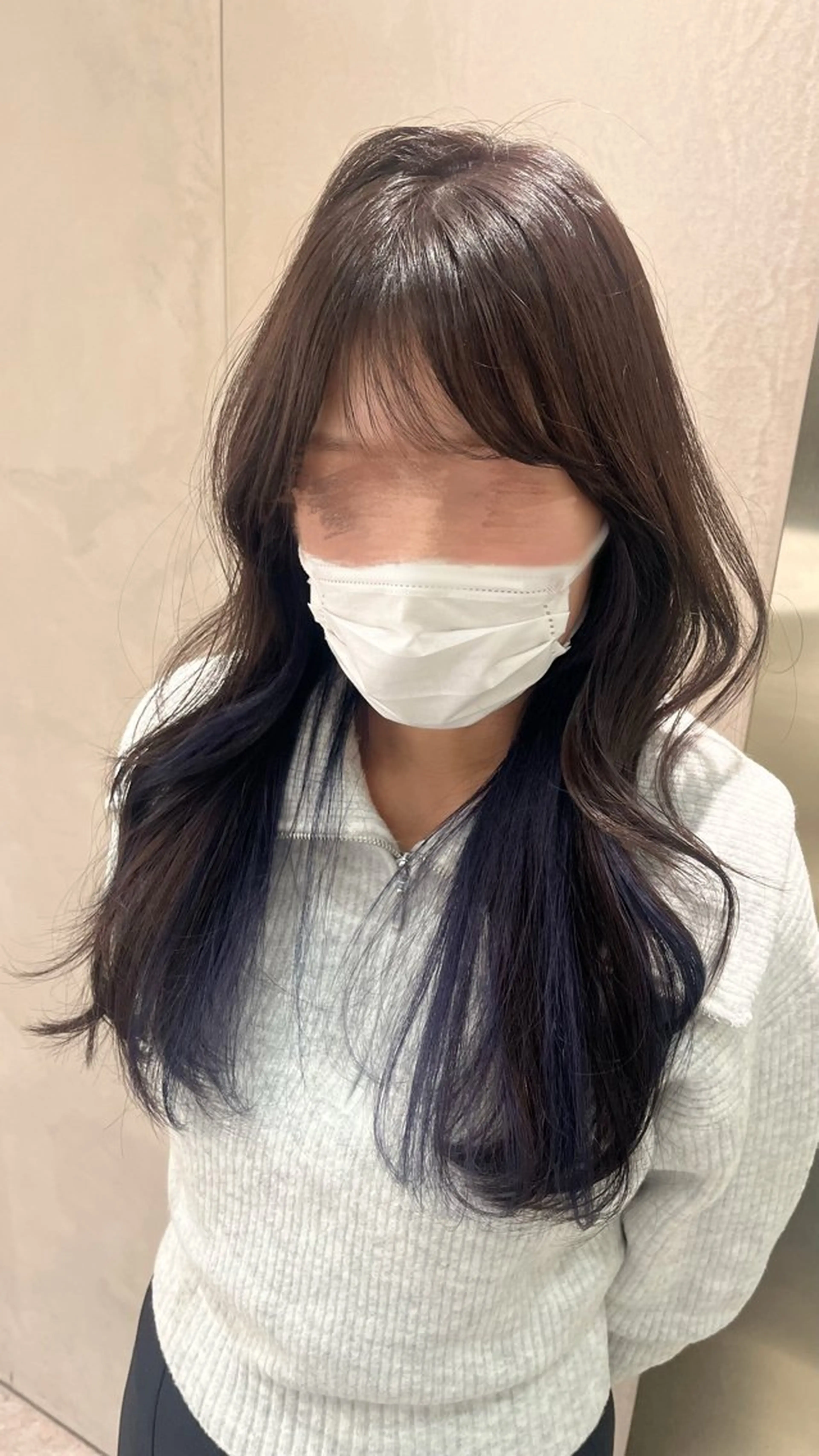 ロング カラー カット ヘアカラー 顔周りカット/ 透明感カラー/ユナのヘアスタイル