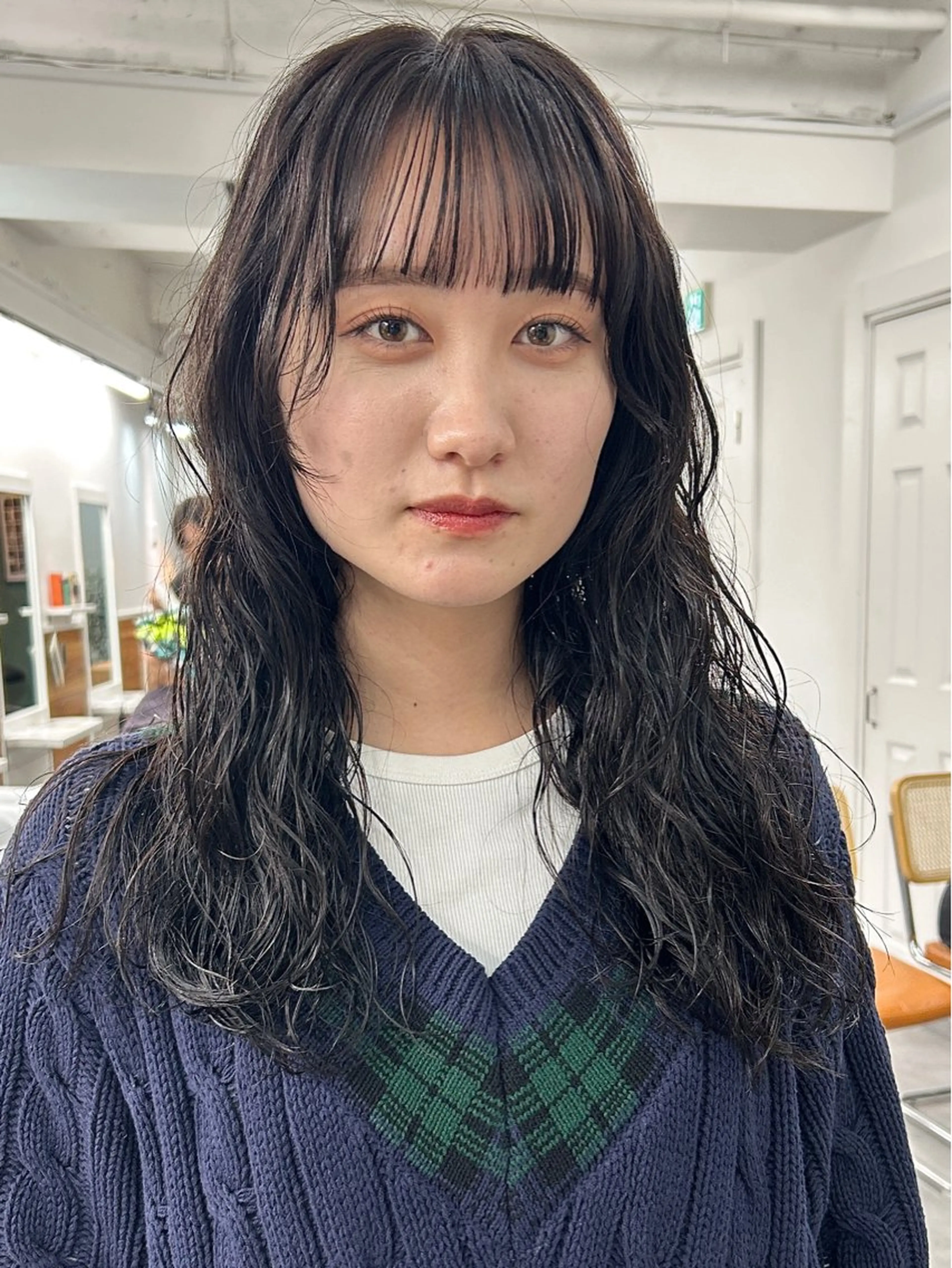 ロング パーマ カット パーマ トリートメント レイヤーボブ/ 艶カラー/サナ🌼のヘアスタイル