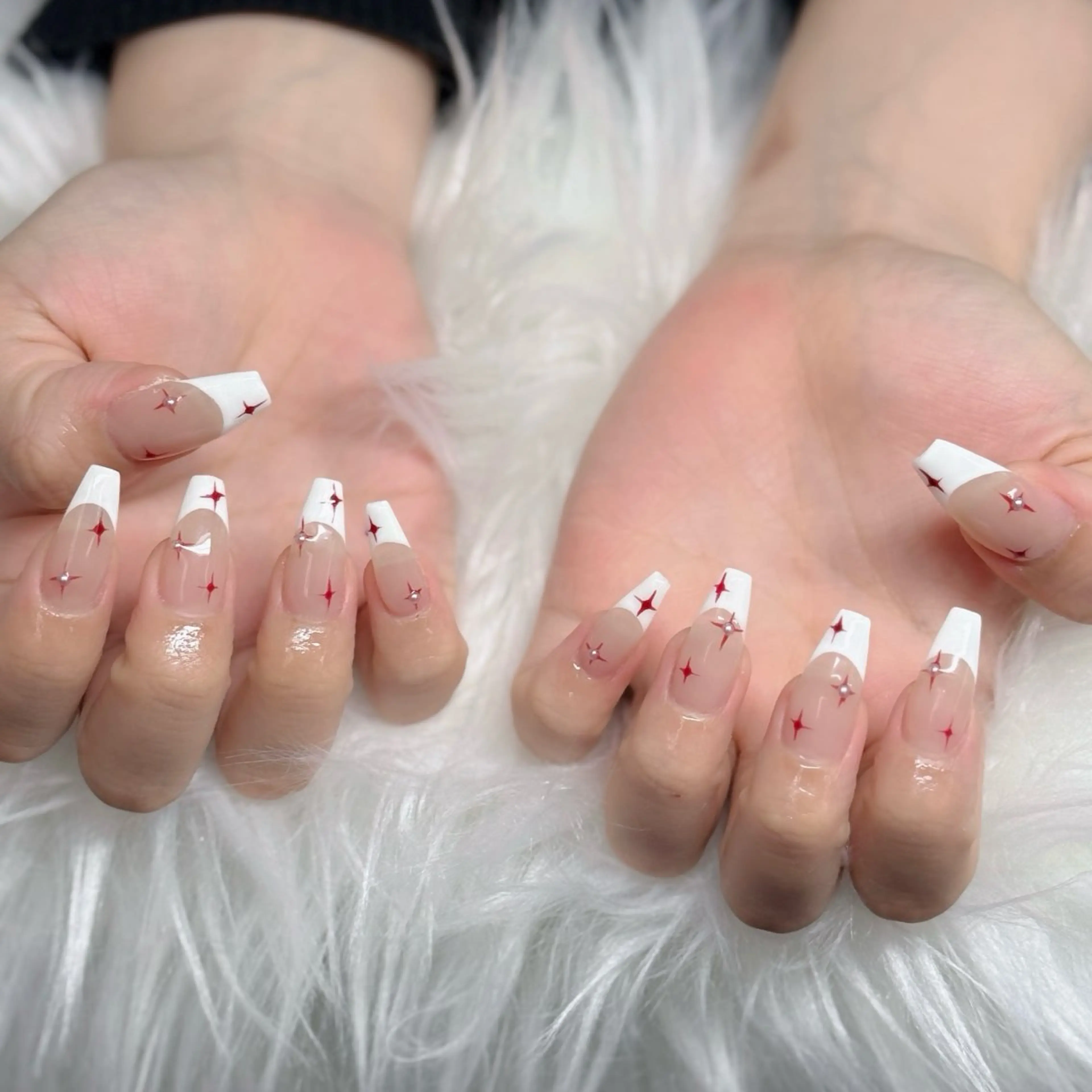 ネイル ロングネイル マグネットネイル リボン 夏ネイル スーパーロングネイル ハンドネイル Hani Nail XUKAのネイルデザイン