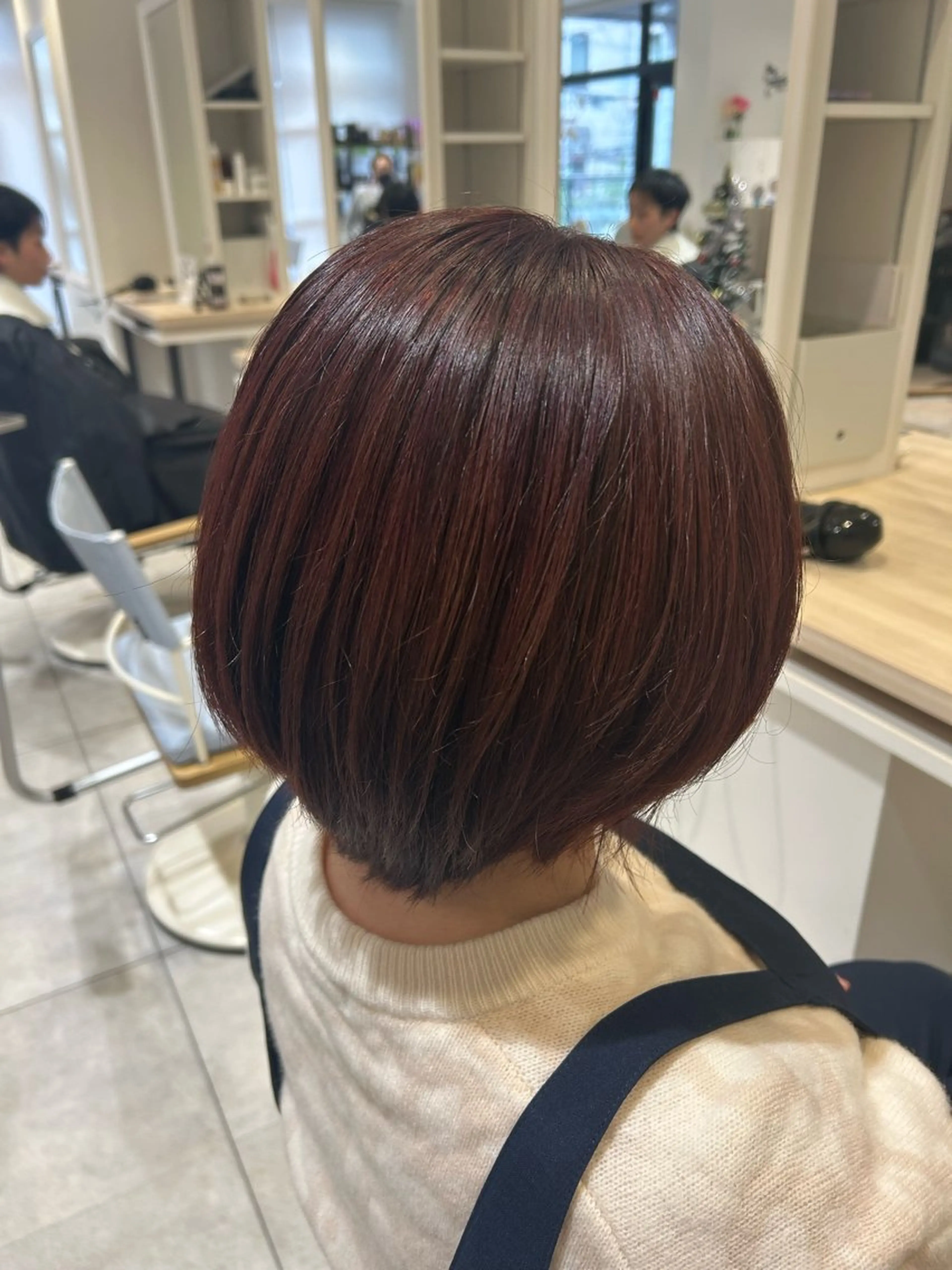 ショート カラー ブラウンカラー ピンクカラー ピンクブラウン 《.Xian》ミサキ /艶髪/メンズパーマのヘアスタイル