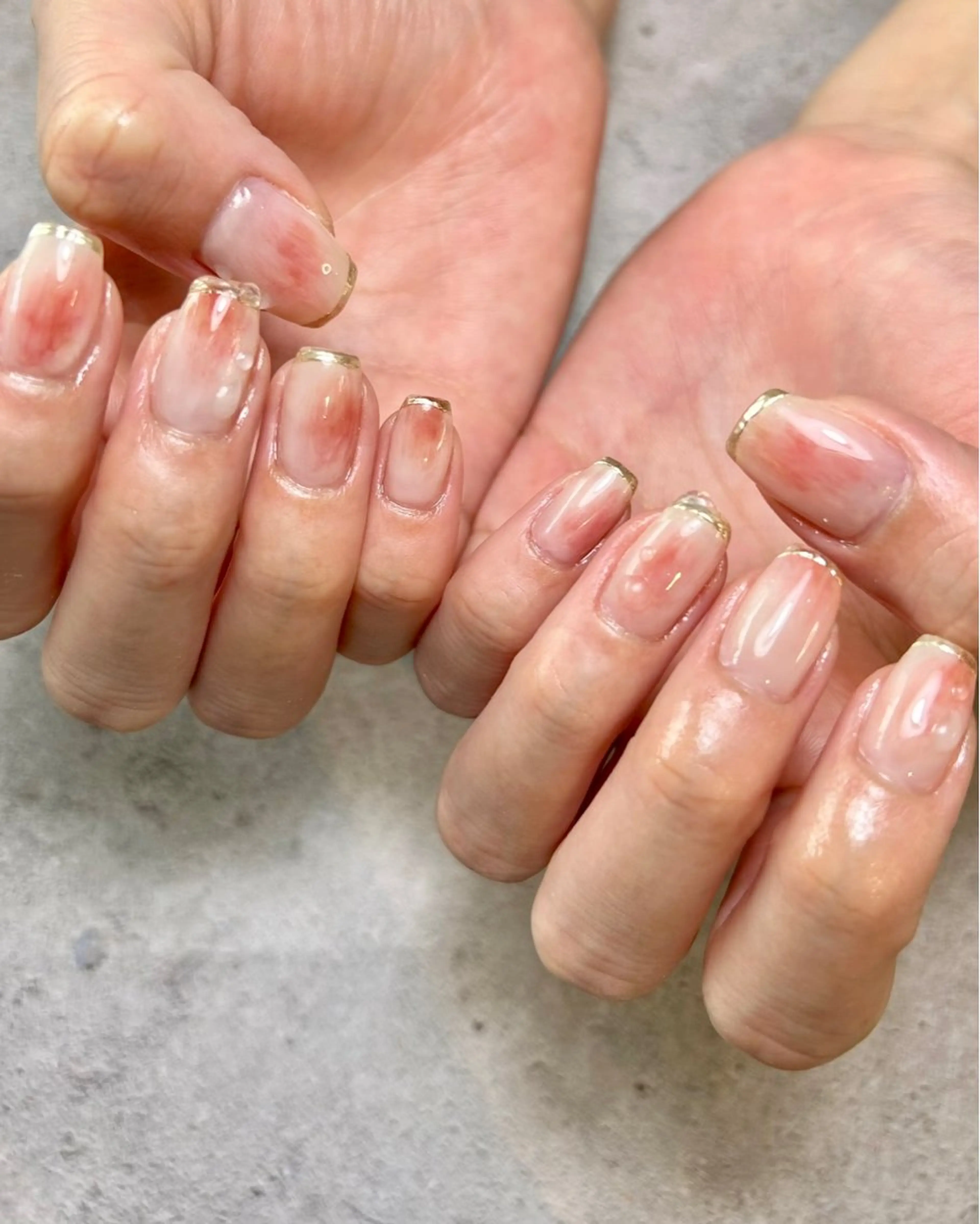 ネイル 持ち込み ニュアンスネイル ハンドネイル Reflection marikoのネイルデザイン