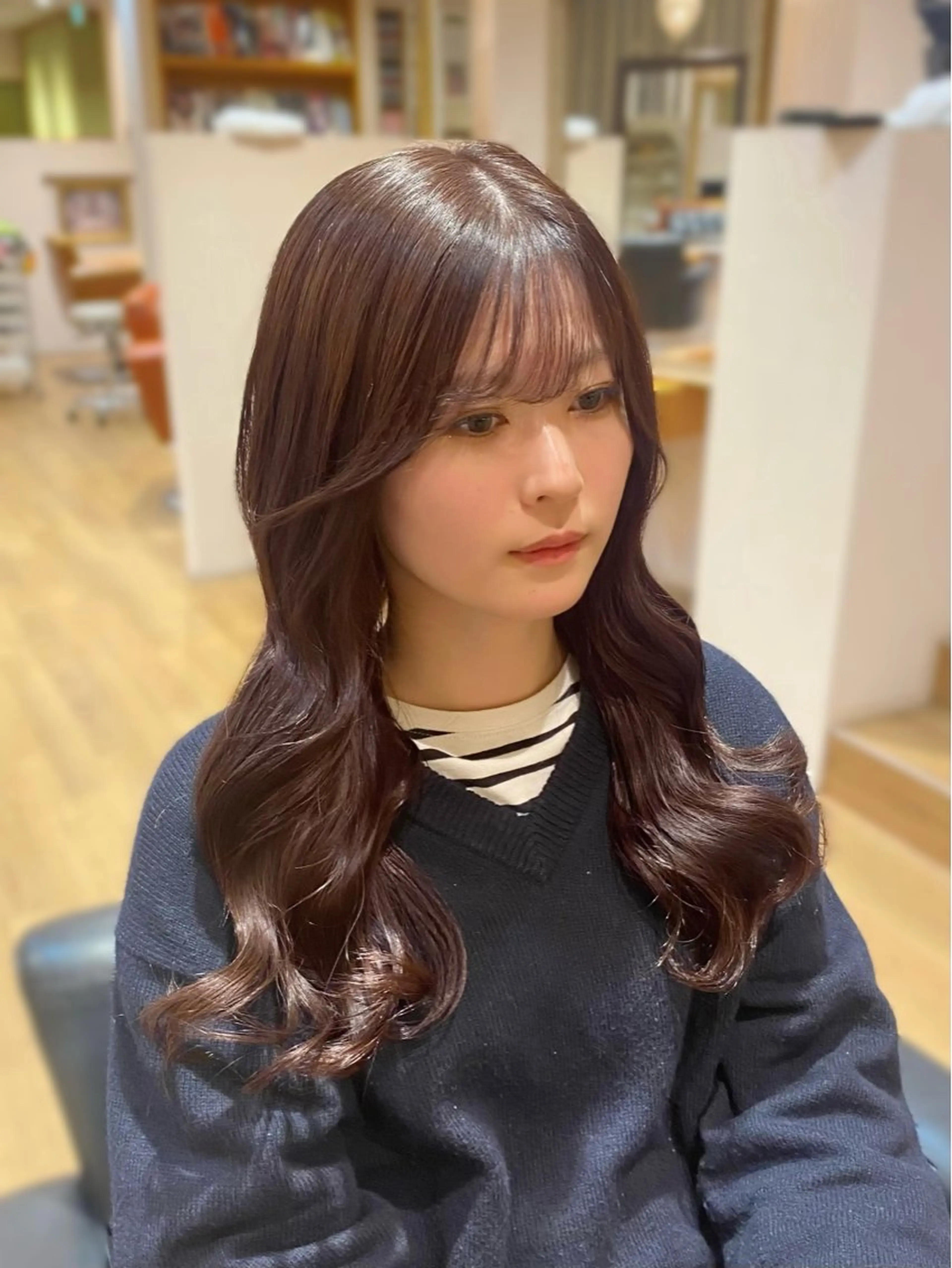 ロング カラー ベージュカラー ラベンダーカラー ラベンダーベージュ ヘアカラー トリートメント asuka‪‪‎🤍 Lita 1Fのヘアスタイル