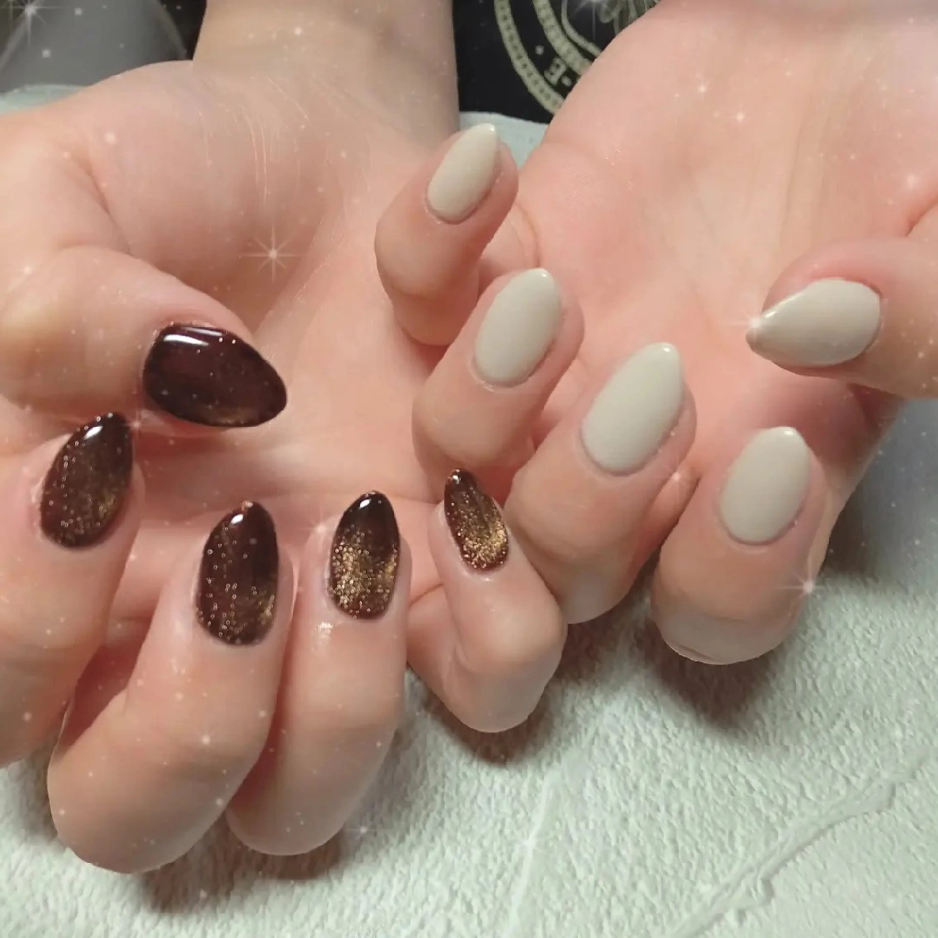 ネイル フラッシュネイル フラッシュマグ ハート キラキラネイル マグネットネイル ハンドネイル flure de neige yukiのネイルデザイン