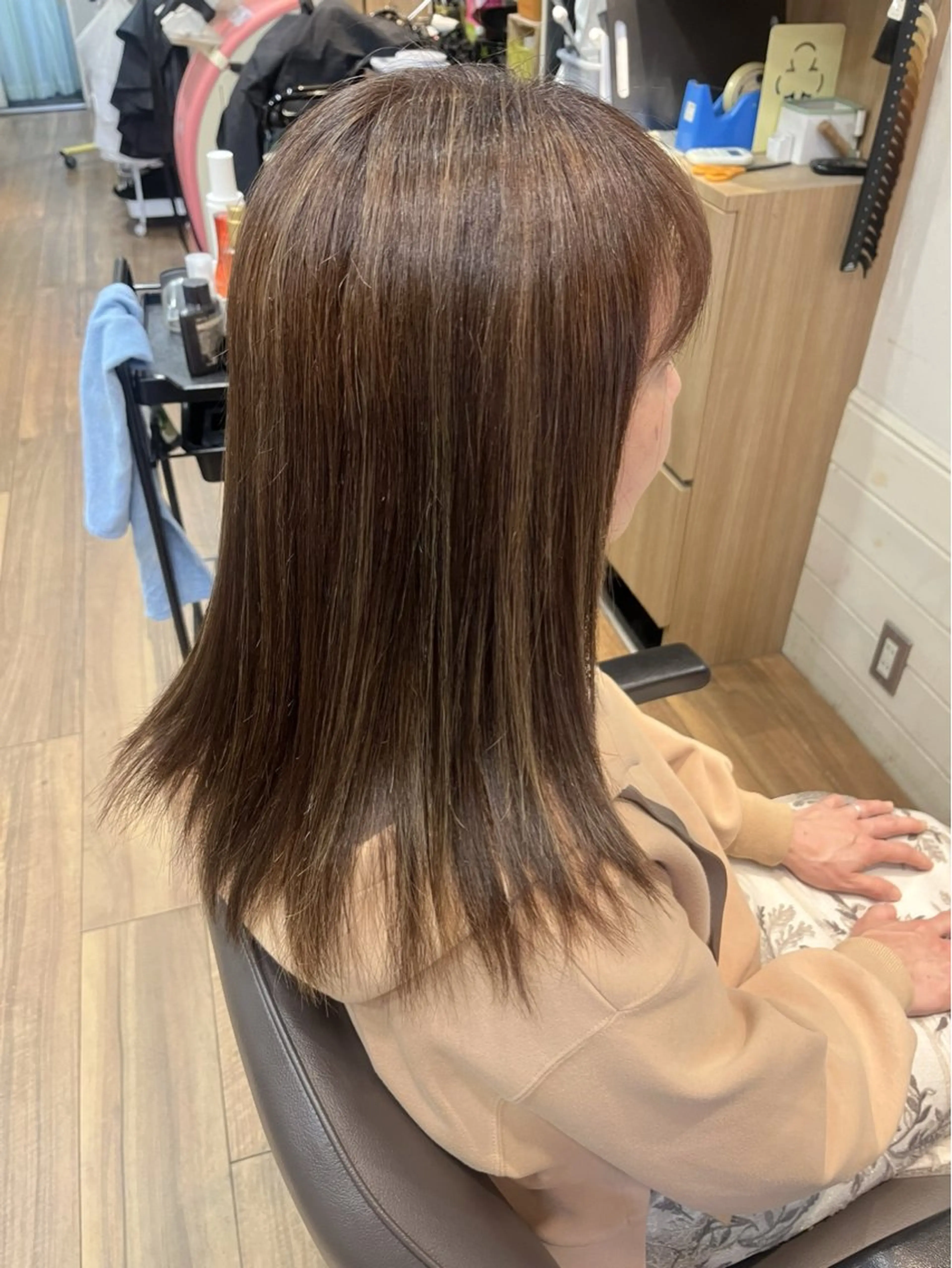 セミロング カラー ヘアカラー トリートメント okuda yuukiのヘアスタイル