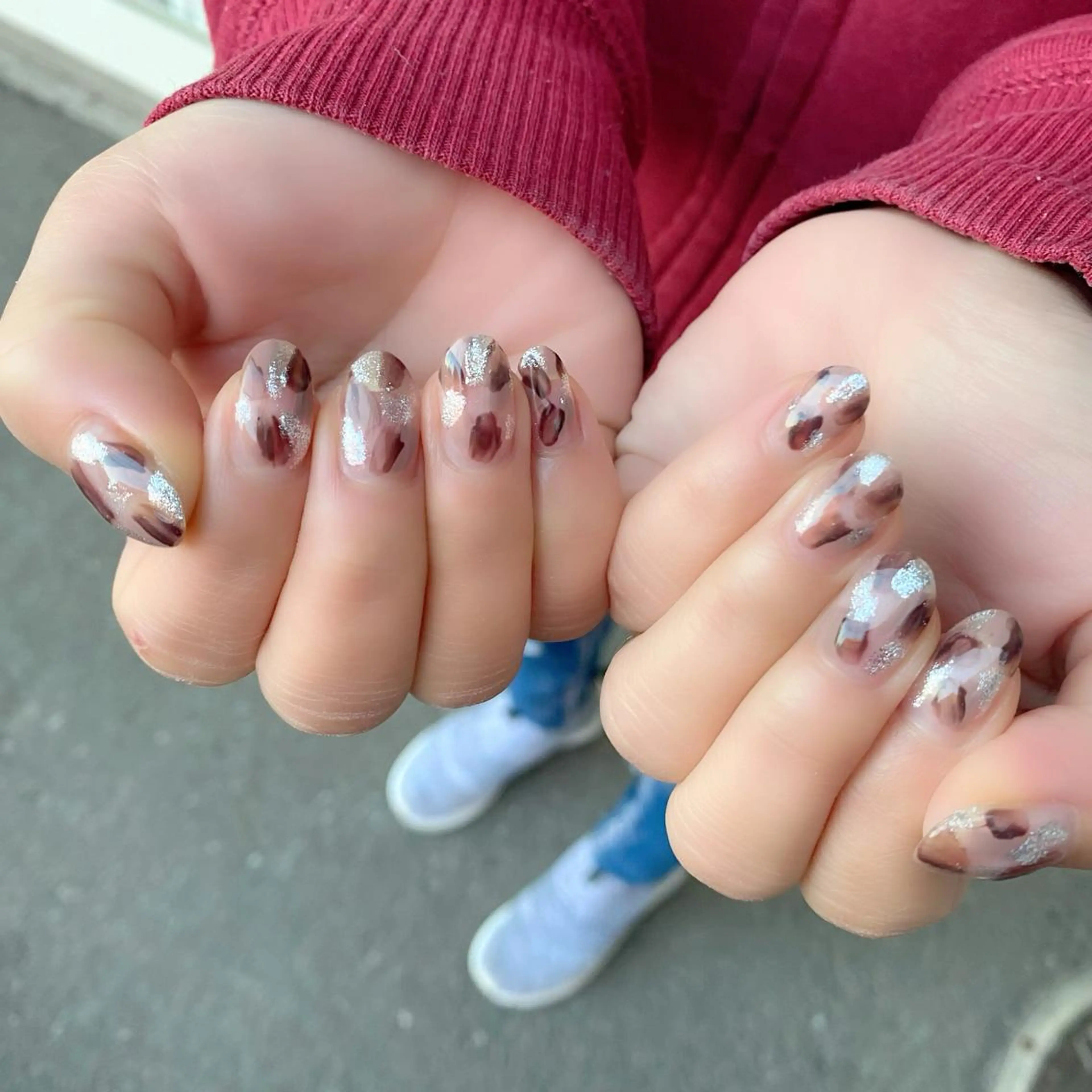 ネイル ニュアンスネイル 冬ネイル ハンドネイル Salon Ｋのネイルデザイン