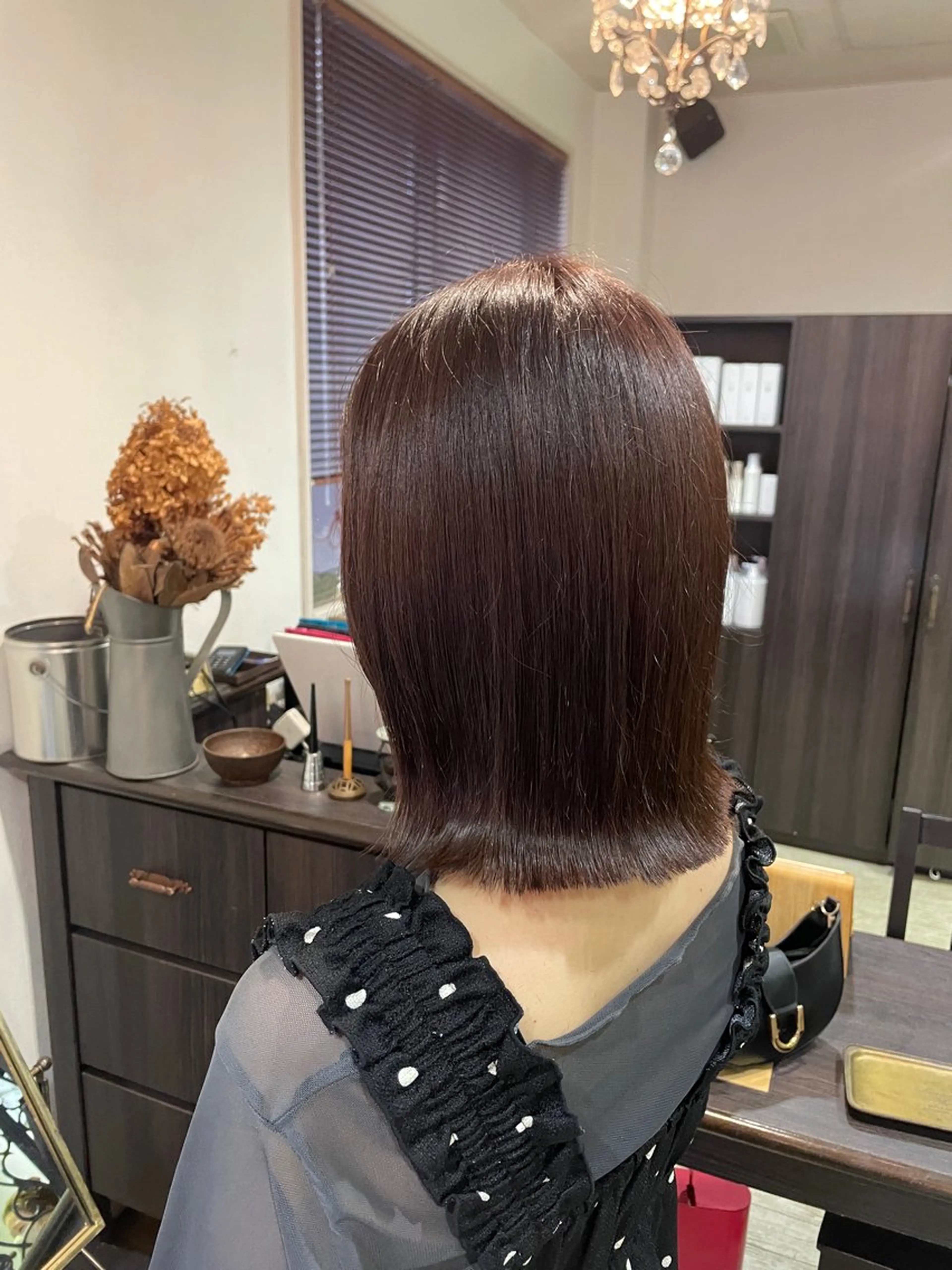 ミディアム カット ヘアカラー トリートメント 韓国ボブ👩🇰🇷 小野絢未のヘアスタイル