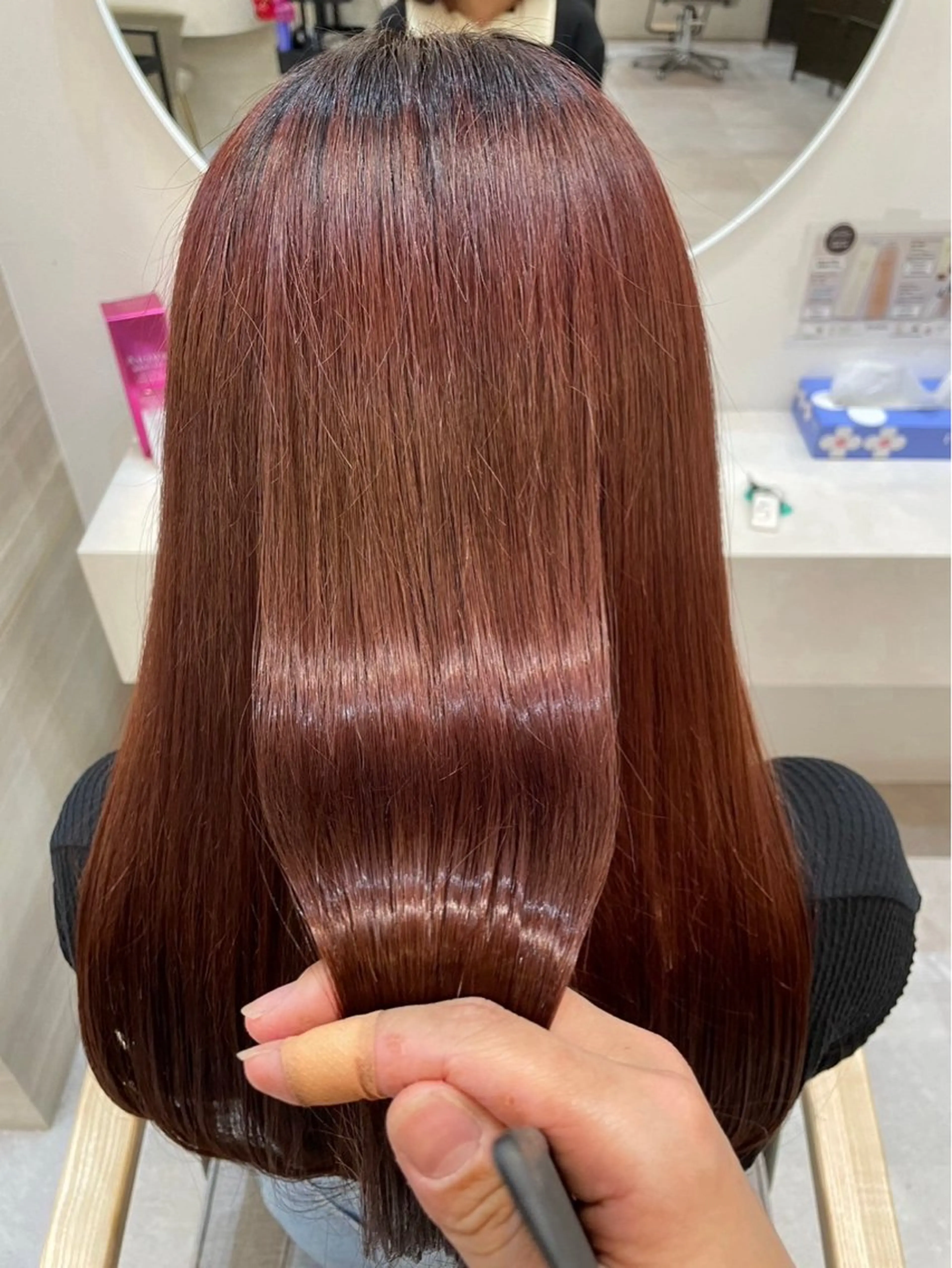 ロング 縮毛矯正 🦋Yui🦋透明感 /艶カラー/髪質改善のヘアスタイル