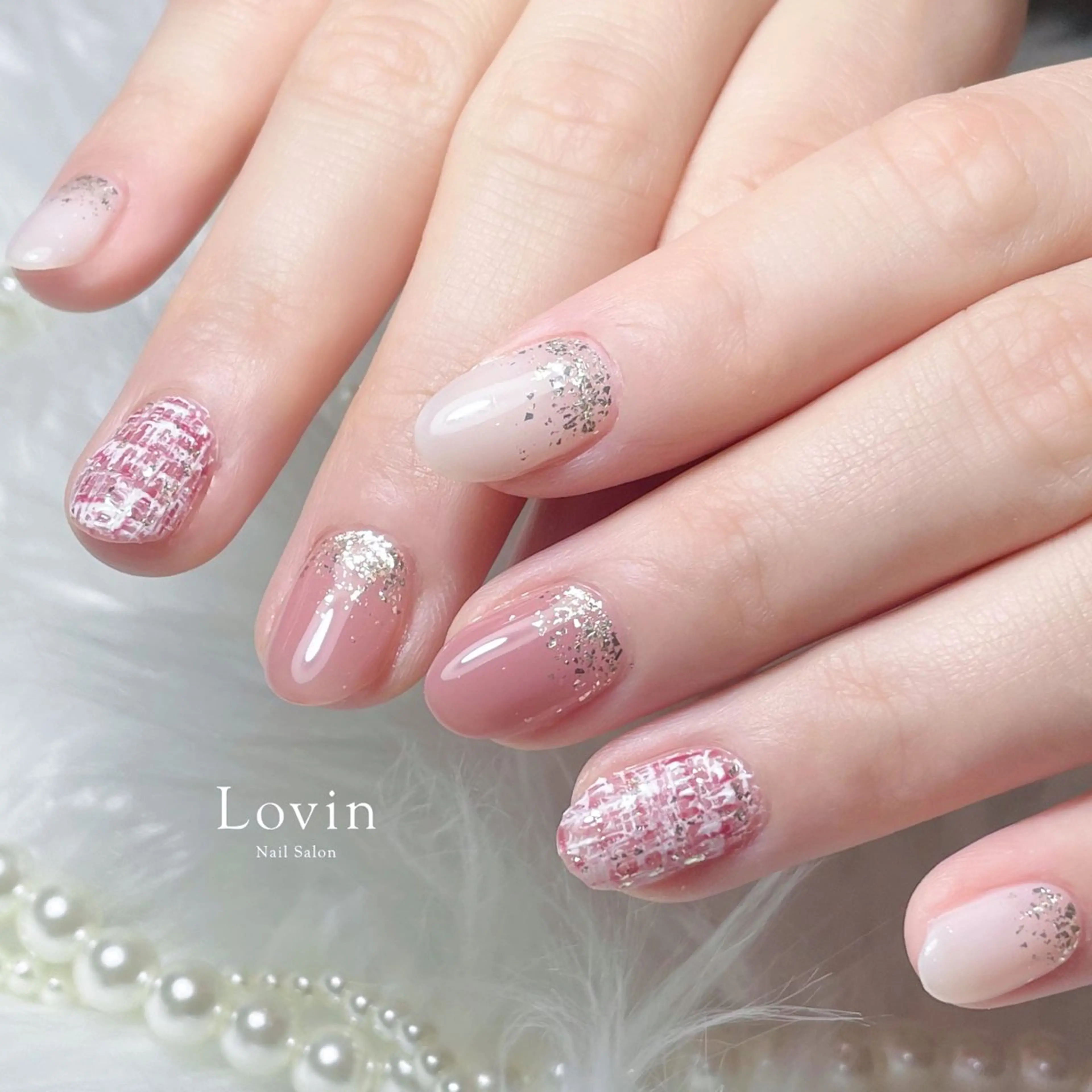 ネイル ジェルネイル オフィスネイル パラジェル パラジェルプレミアムサロン nail care &spa Lovin［ラヴィン］所属・Azegami Minaのネイルデザイン