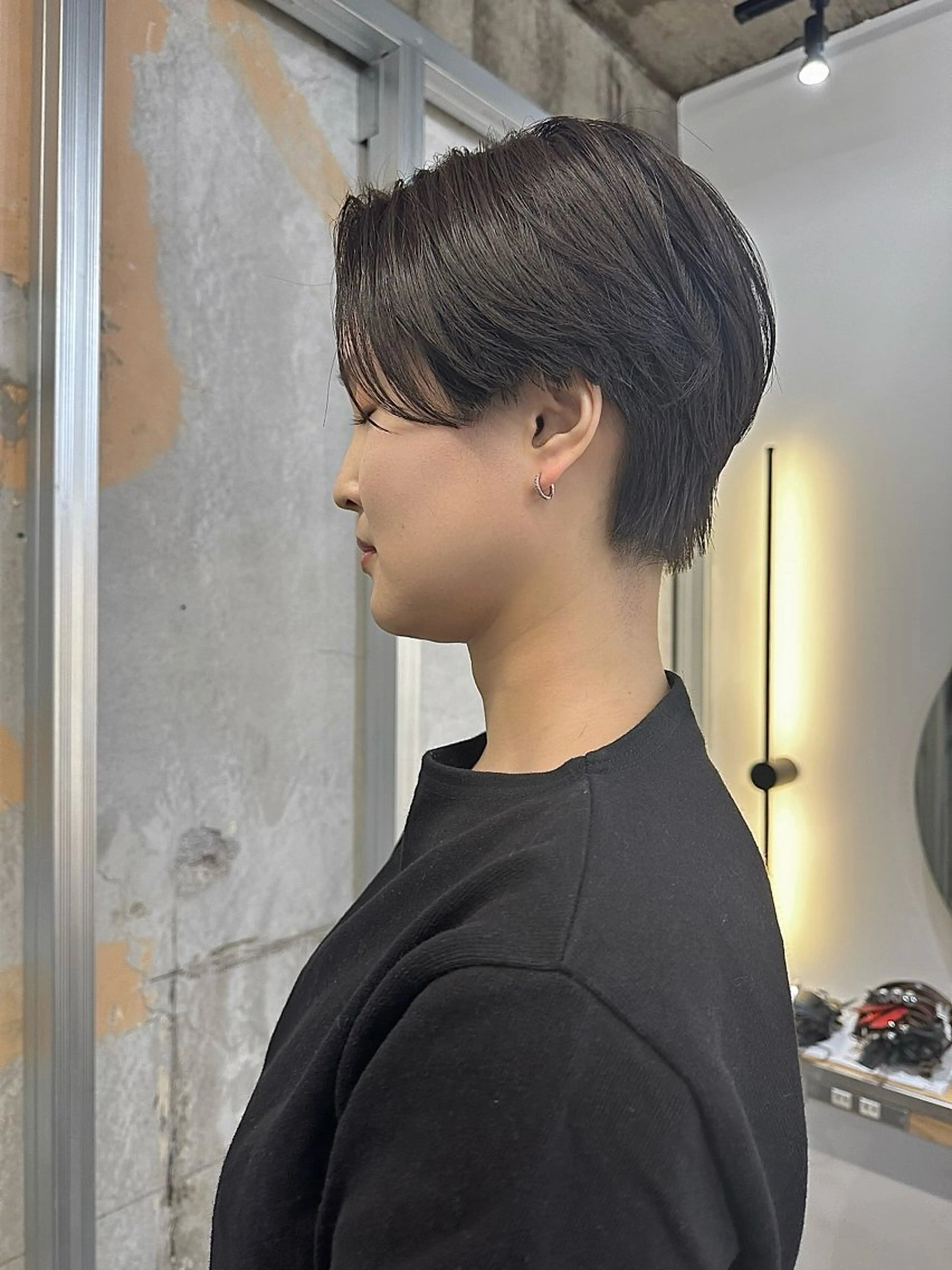 ショート カラー ace share salon 梅田店所属・吉田勇人/ブリーチ なしダブルカラー🩵のヘアスタイル