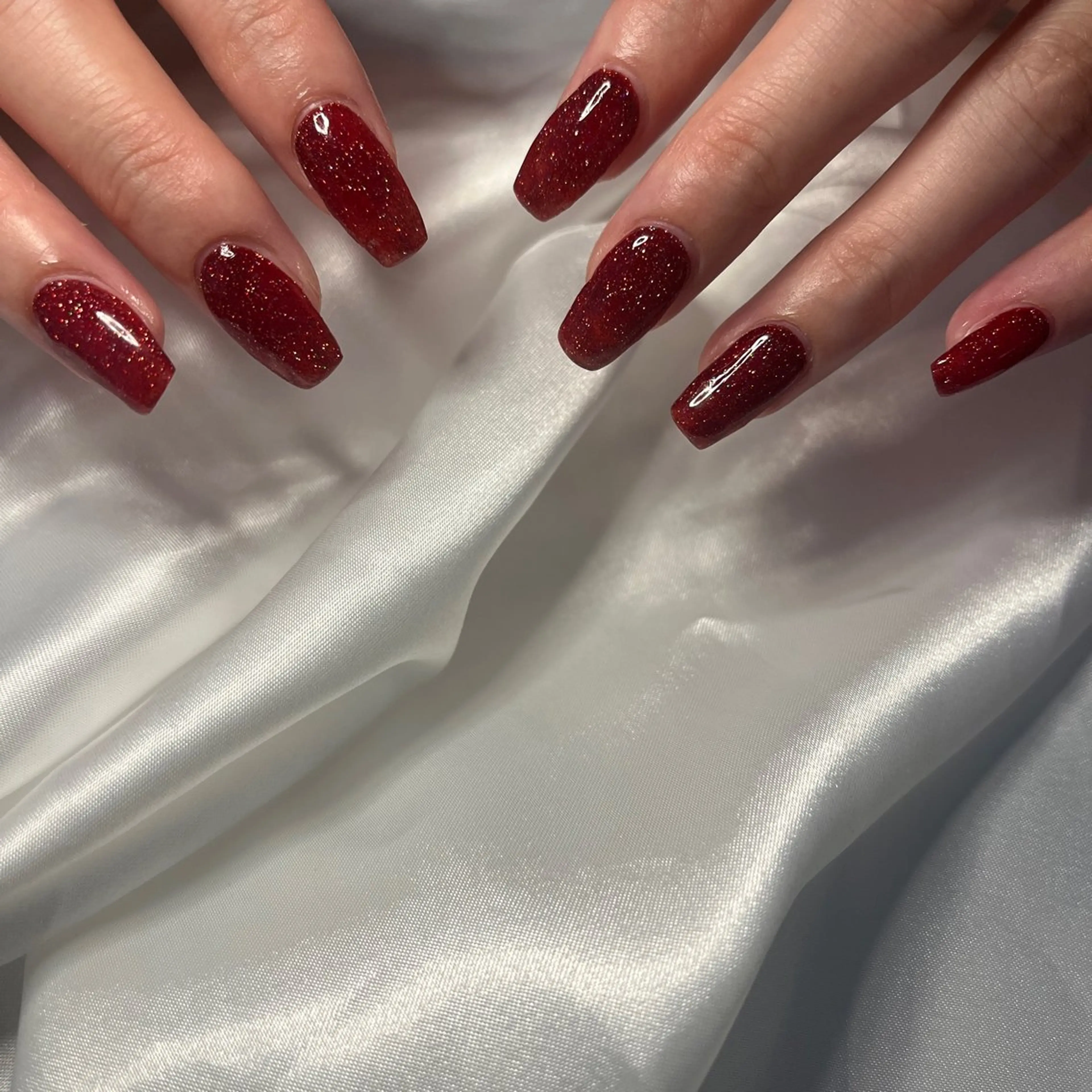 ネイル ジェルネイル ワンカラーネイル パラジェル 冬ネイル ハンドネイル nail slow.のネイルデザイン