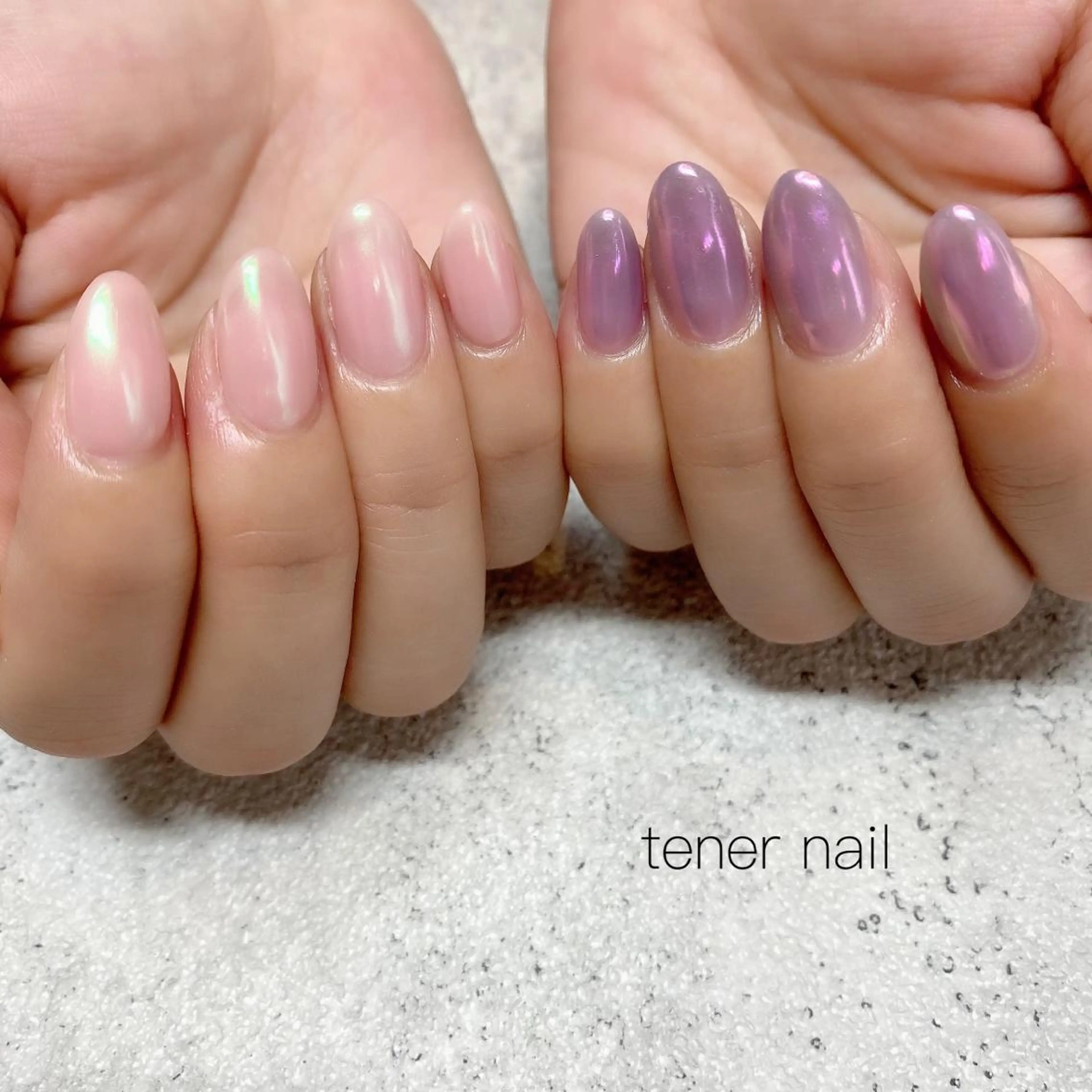 ネイル オーロラネイル ワンカラーネイル tener  nail  テネルネイル所属・テネルネイル tener nailのネイルデザイン