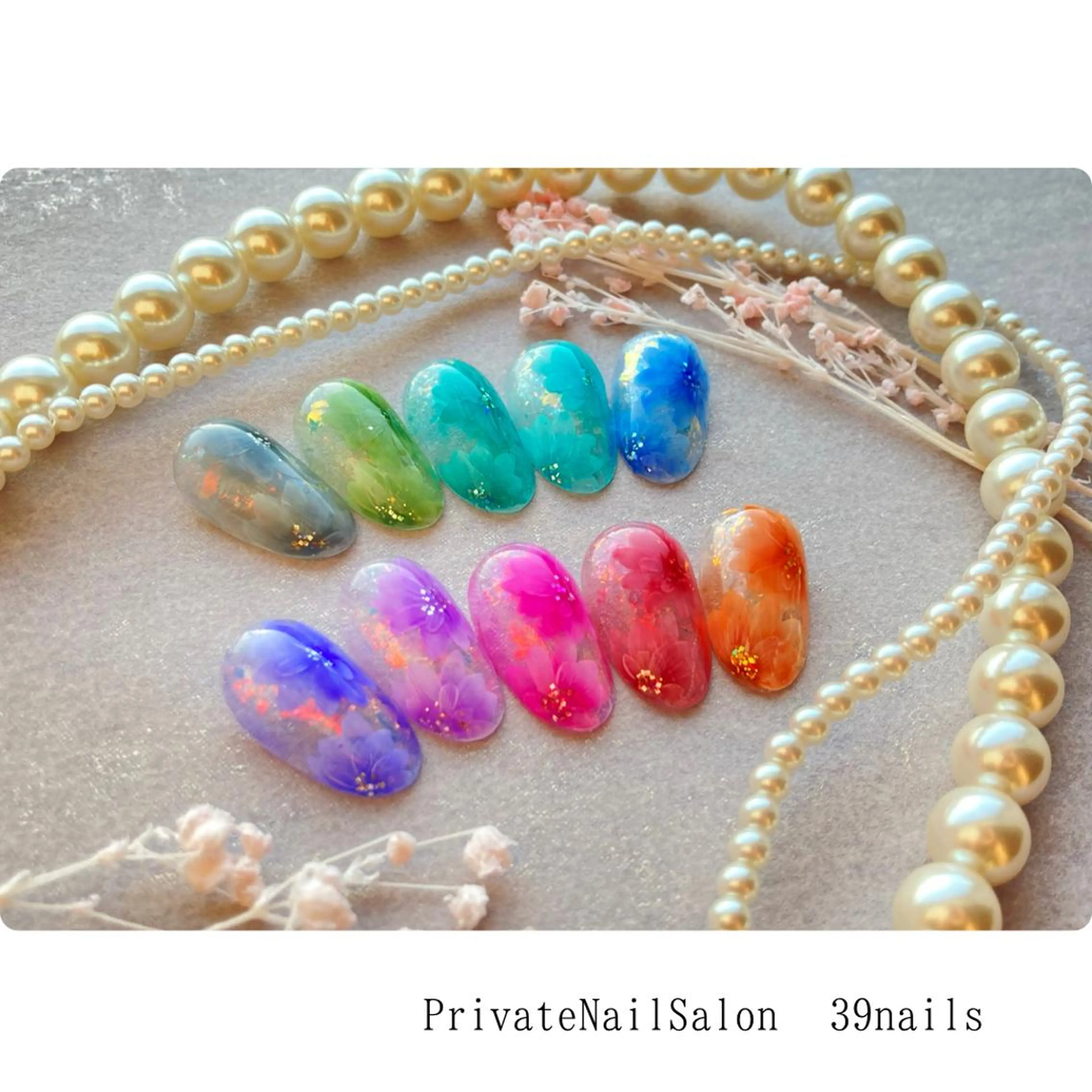 ネイル フラワーネイル 39-nails EharaMikuのネイルデザイン