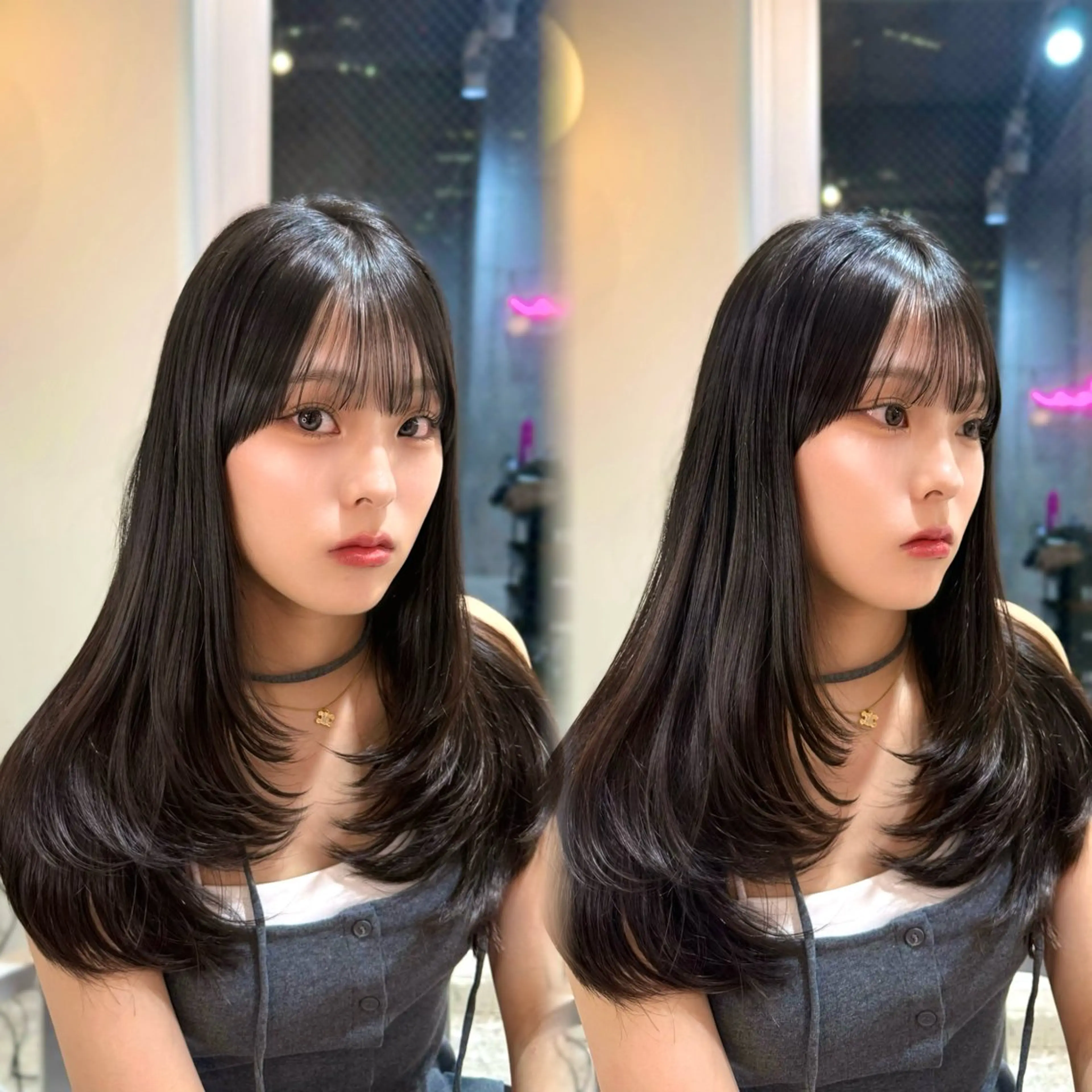 ロング レイヤーカット 髪質改善サロン　sea shinjuku所属・新宿/韓国風レイヤー /艶カラーRionaのヘアスタイル