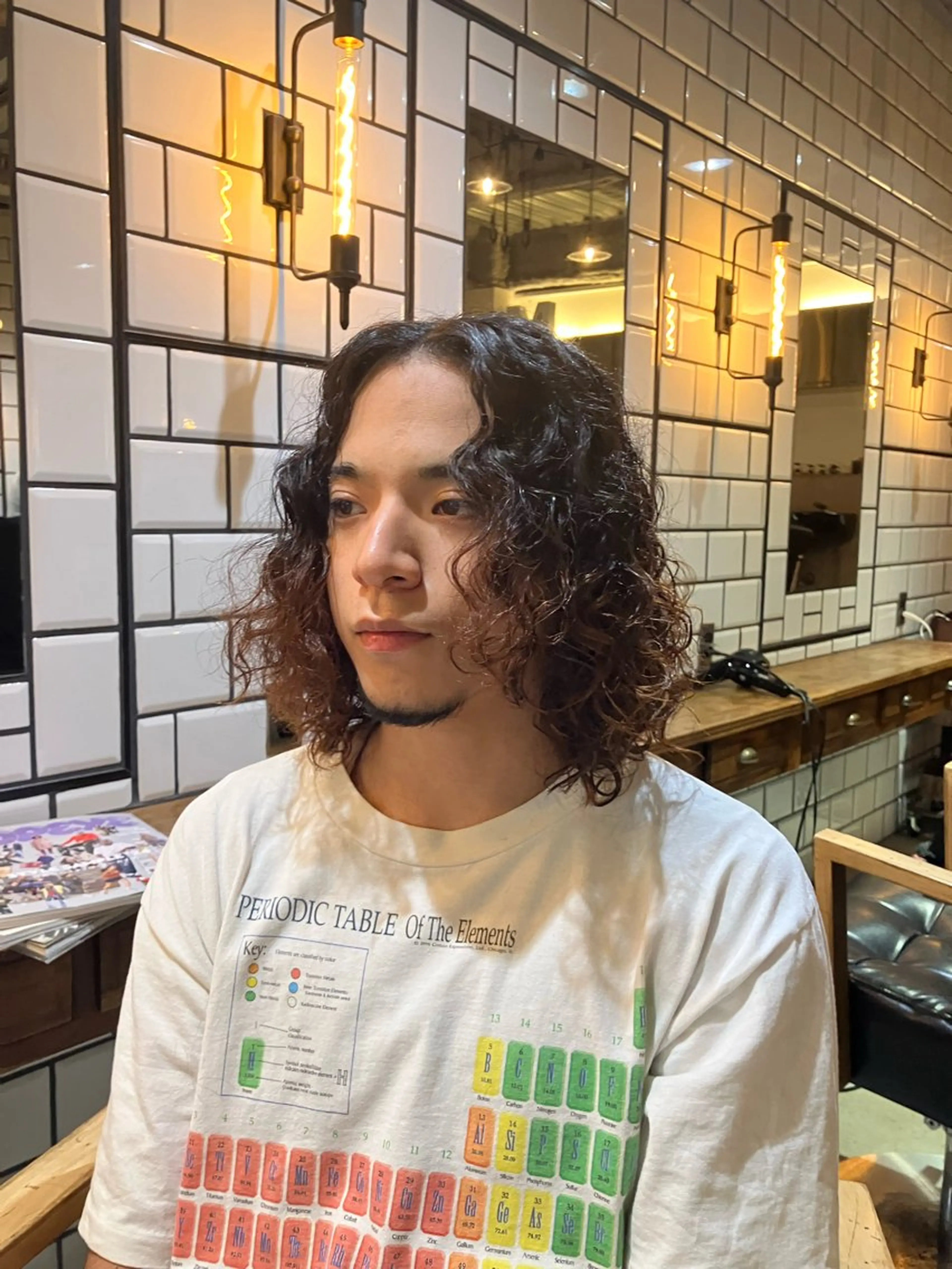 ロング メンズ カット パーマ MANON BY H所属・Watarai Yuukiのヘアスタイル