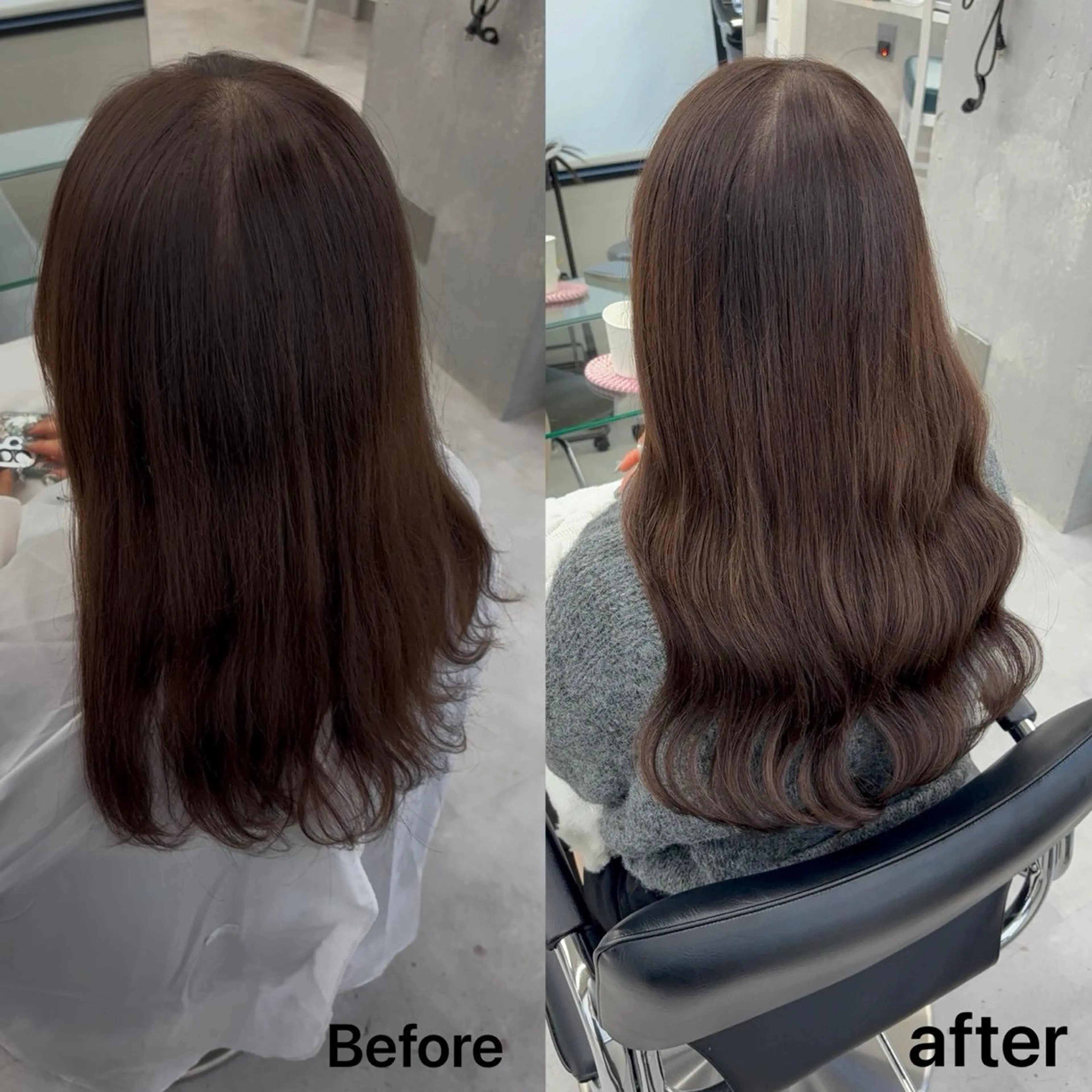 ミディアム エクステ 羽エクステ/シール エクステ/横浜駅5分のヘアスタイル