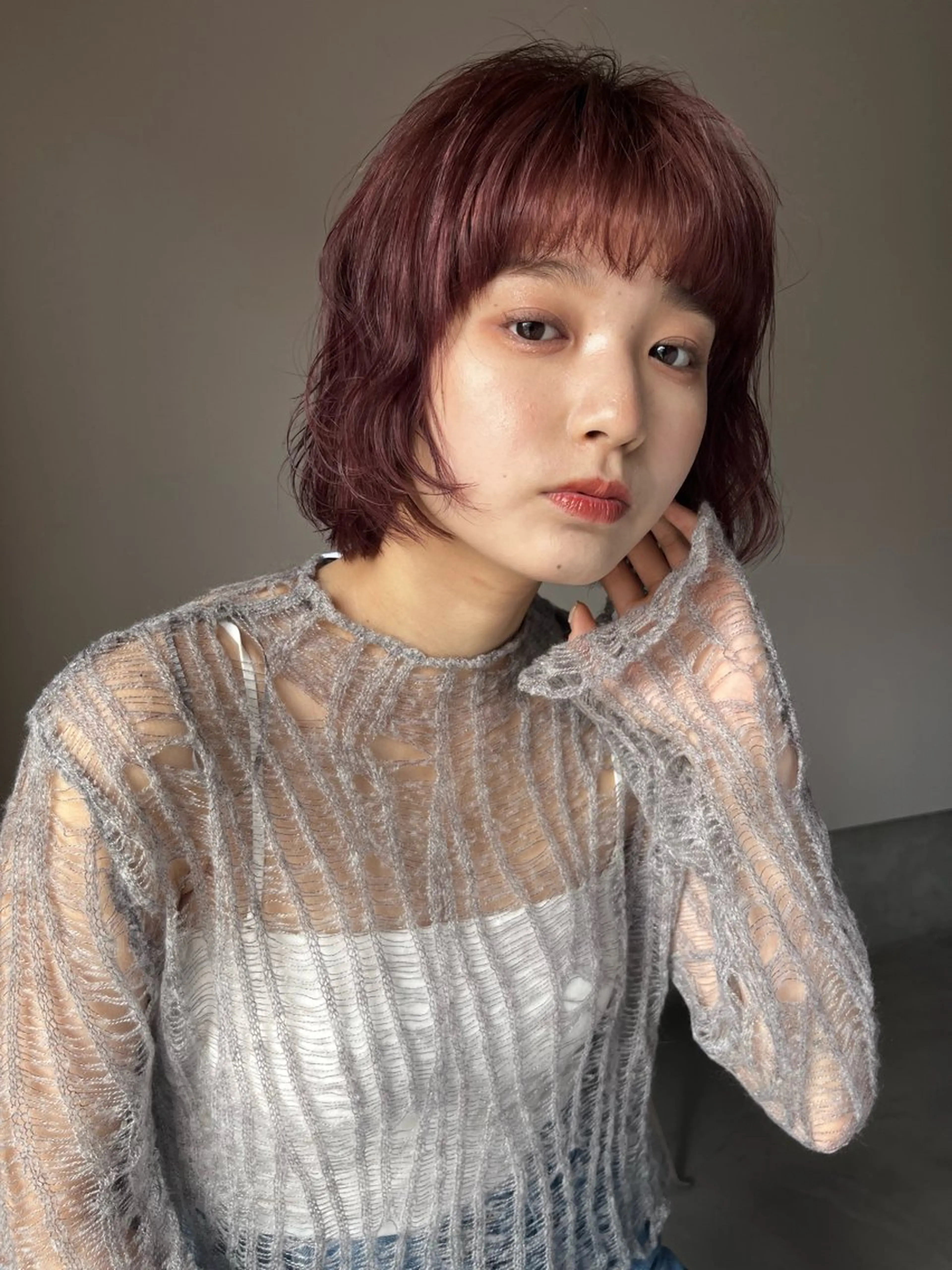 ショート カラー パーマ レイヤーカット MINX The pass所属・透明感ケアカラー/ レイヤー/ryokaのヘアスタイル