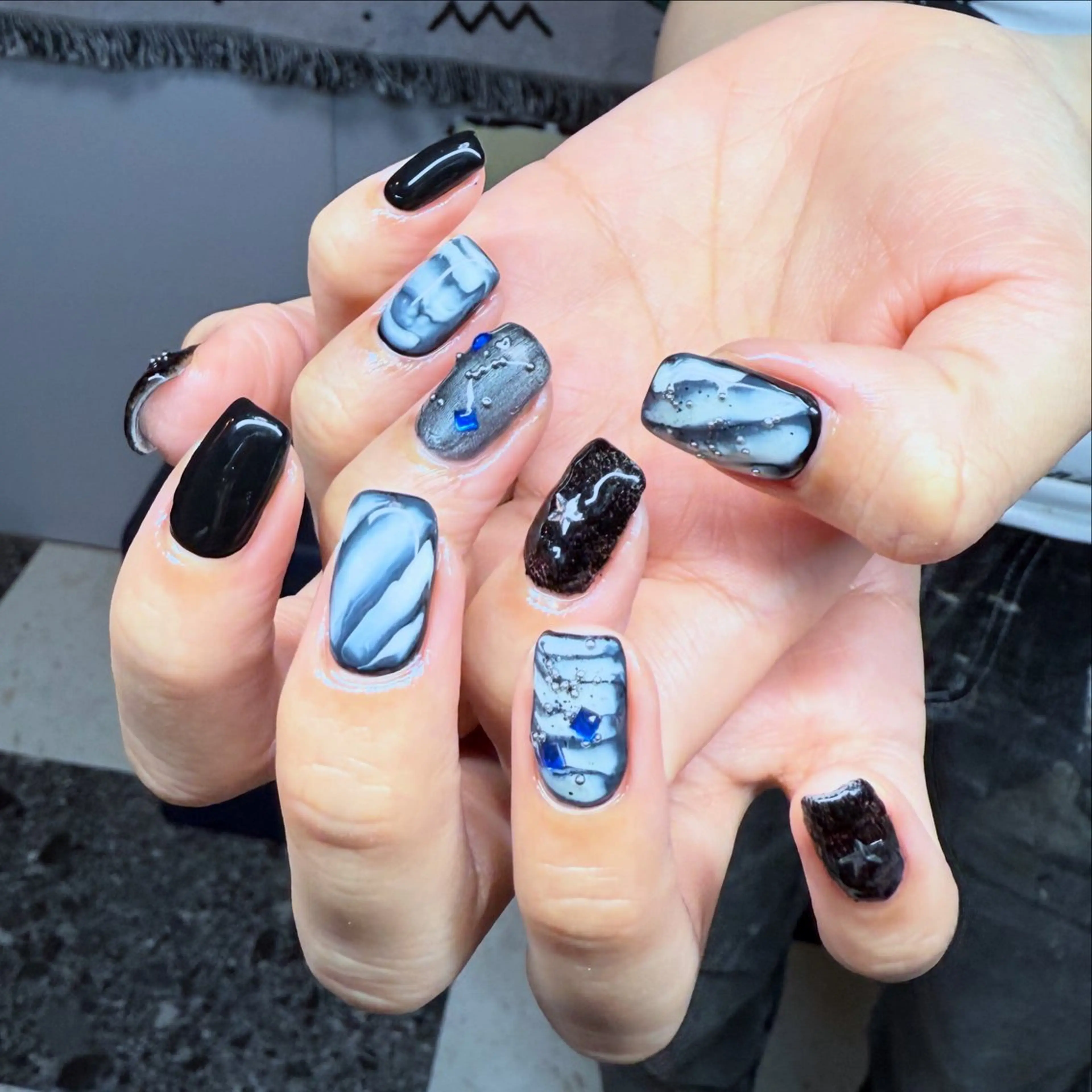 ネイル アートネイル ニュアンスネイル シンプルネイル ハンドネイル posa nail モエミのネイルデザイン