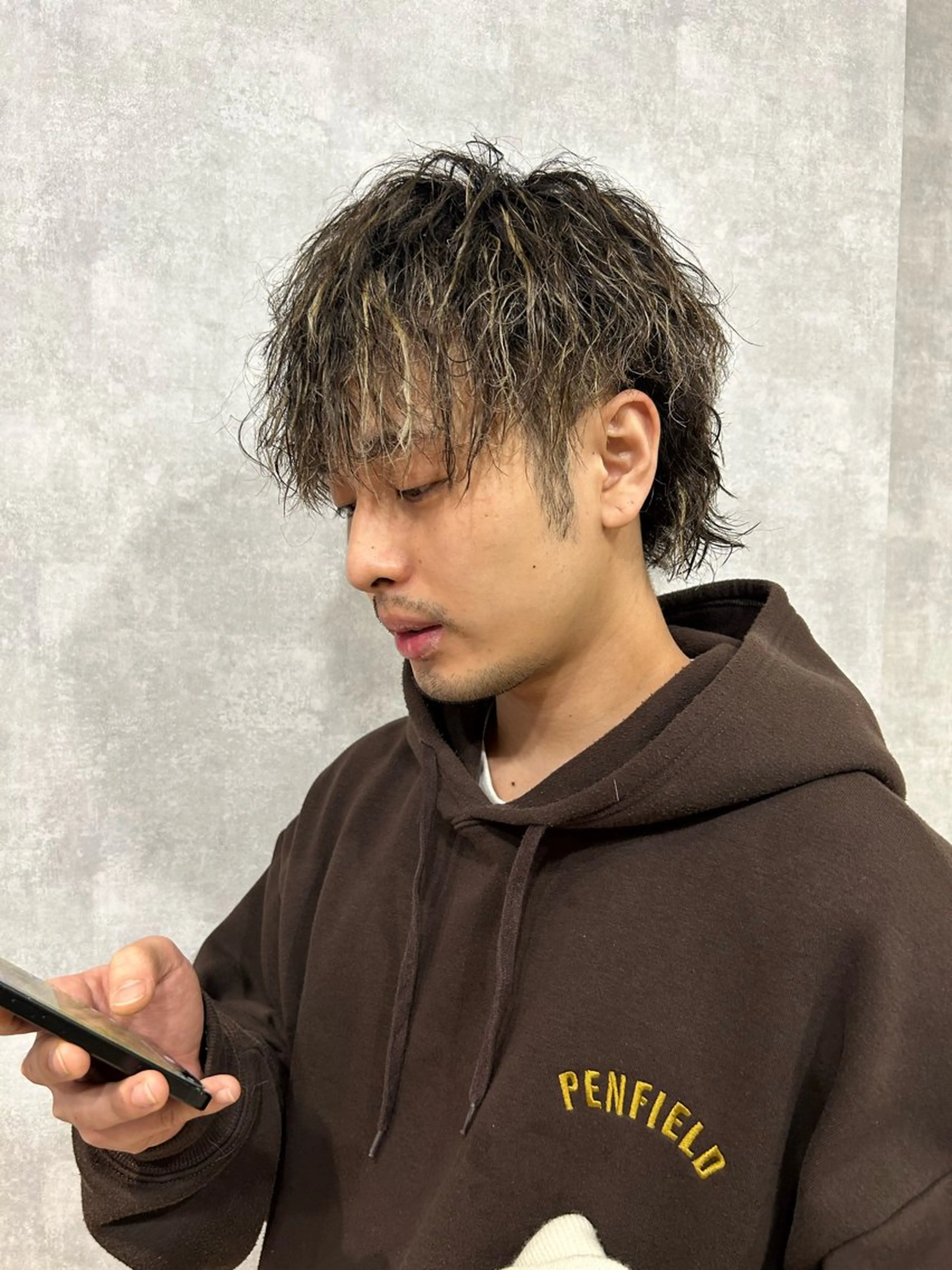 ショート パーマ メンズ パーマ KENSHIN パーマモデル募集のヘアスタイル