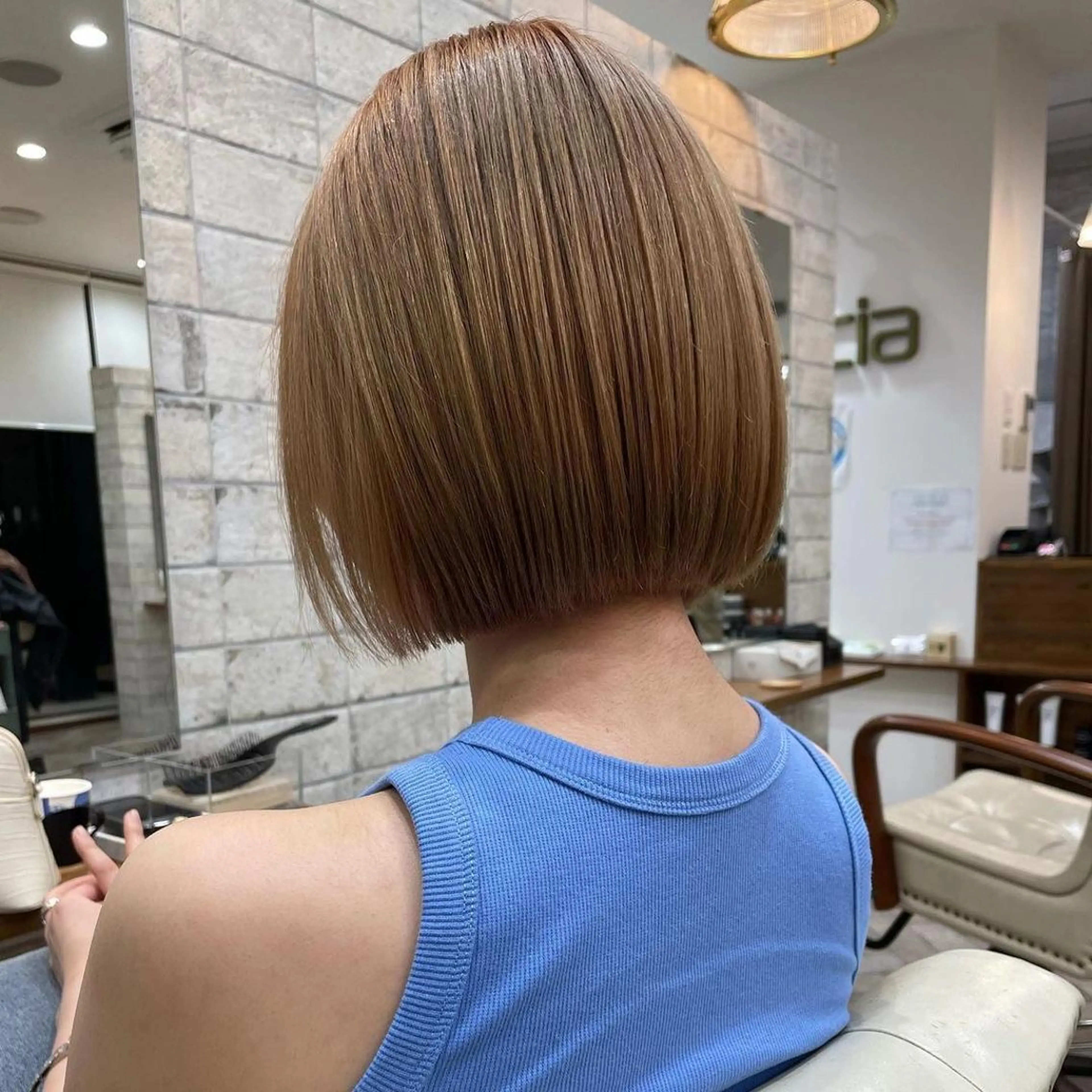 ショート カラー 髪質改善 中川　翔のヘアスタイル