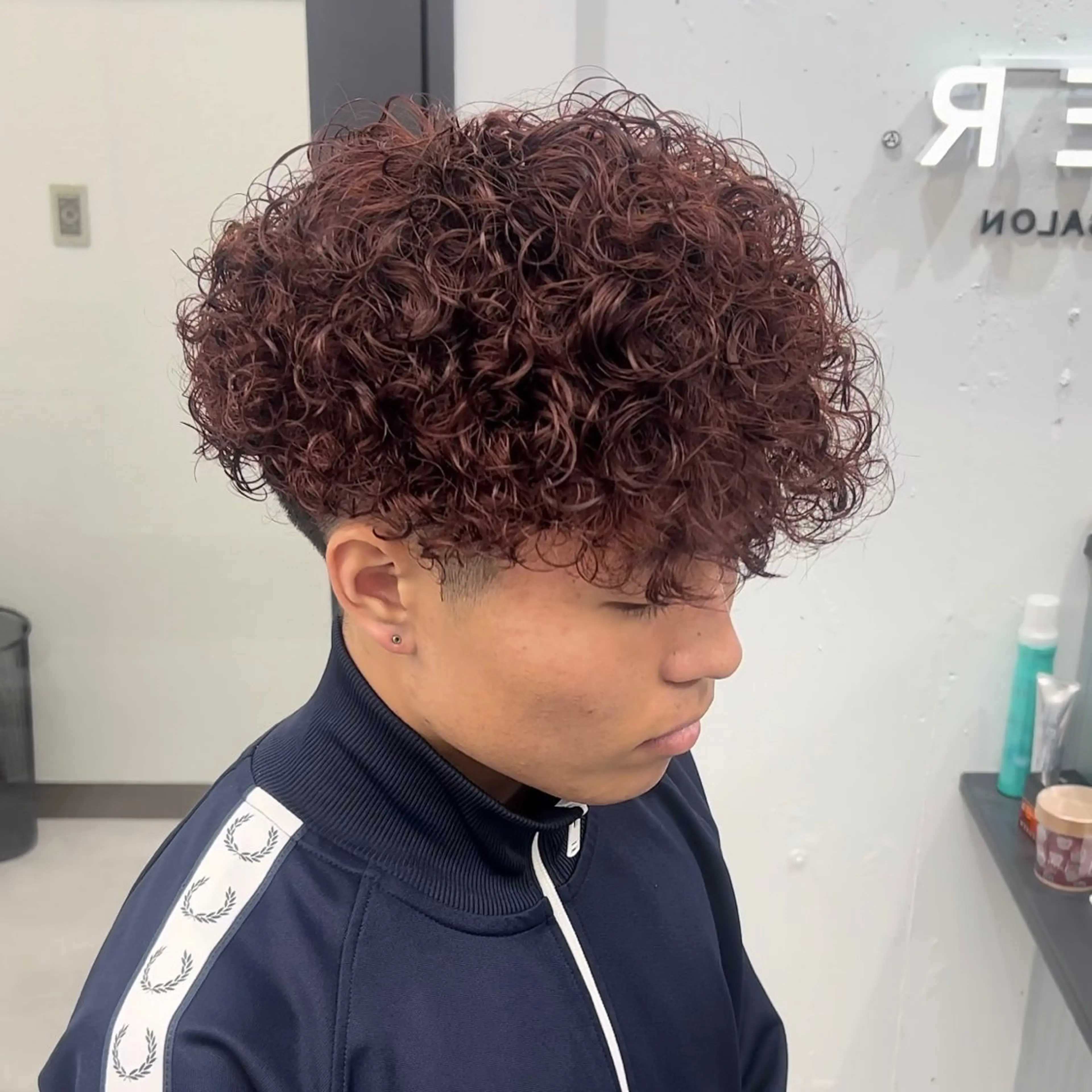 パーマ メンズ 曲がる縮毛矯正 LIBER 　岩名のヘアスタイル