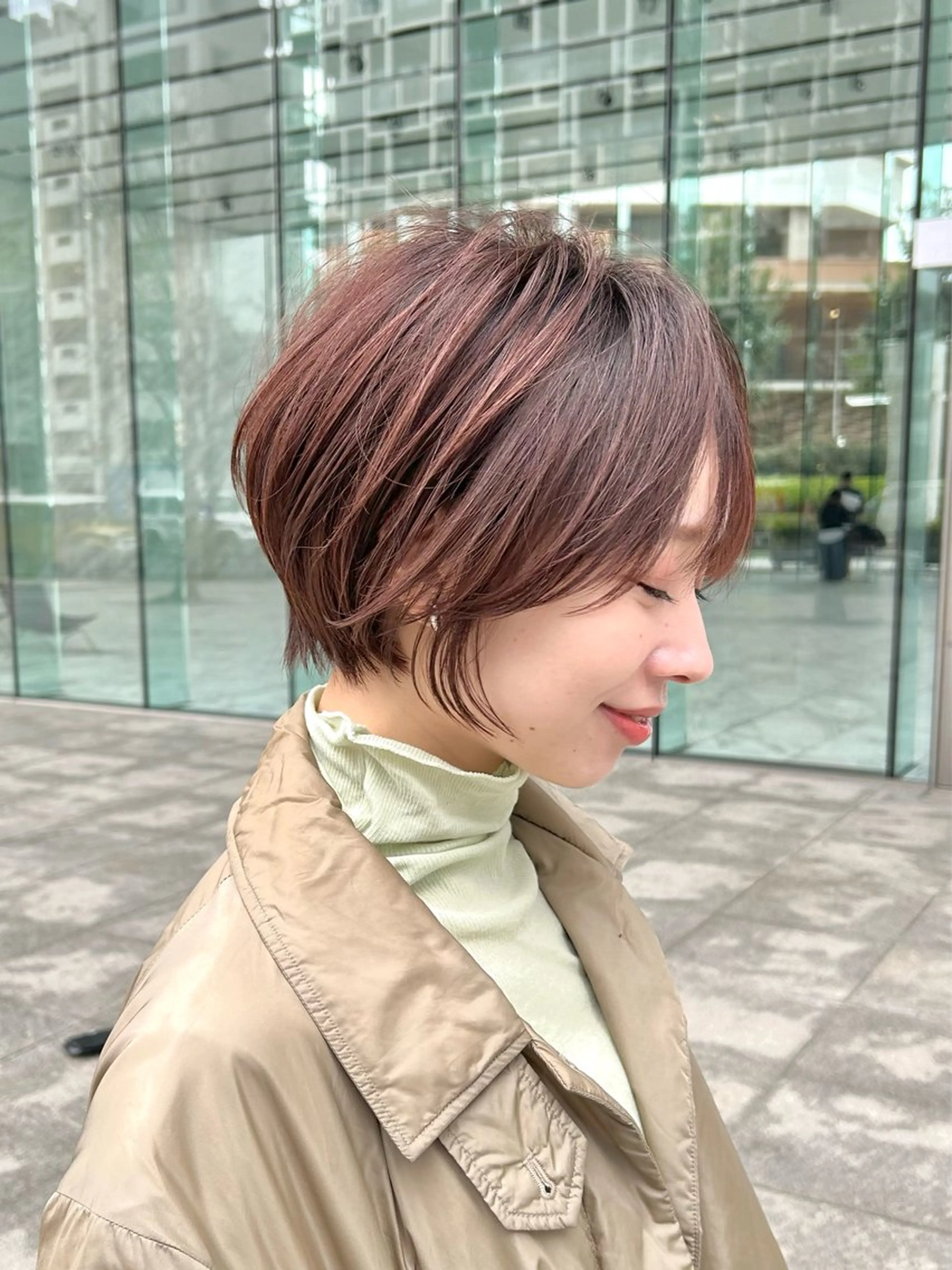 ショート カラー ショートボブ ボブ ショートヘア カット パーマ トリートメント 表参道【髪質改善】 宮嶋勇太のヘアスタイル