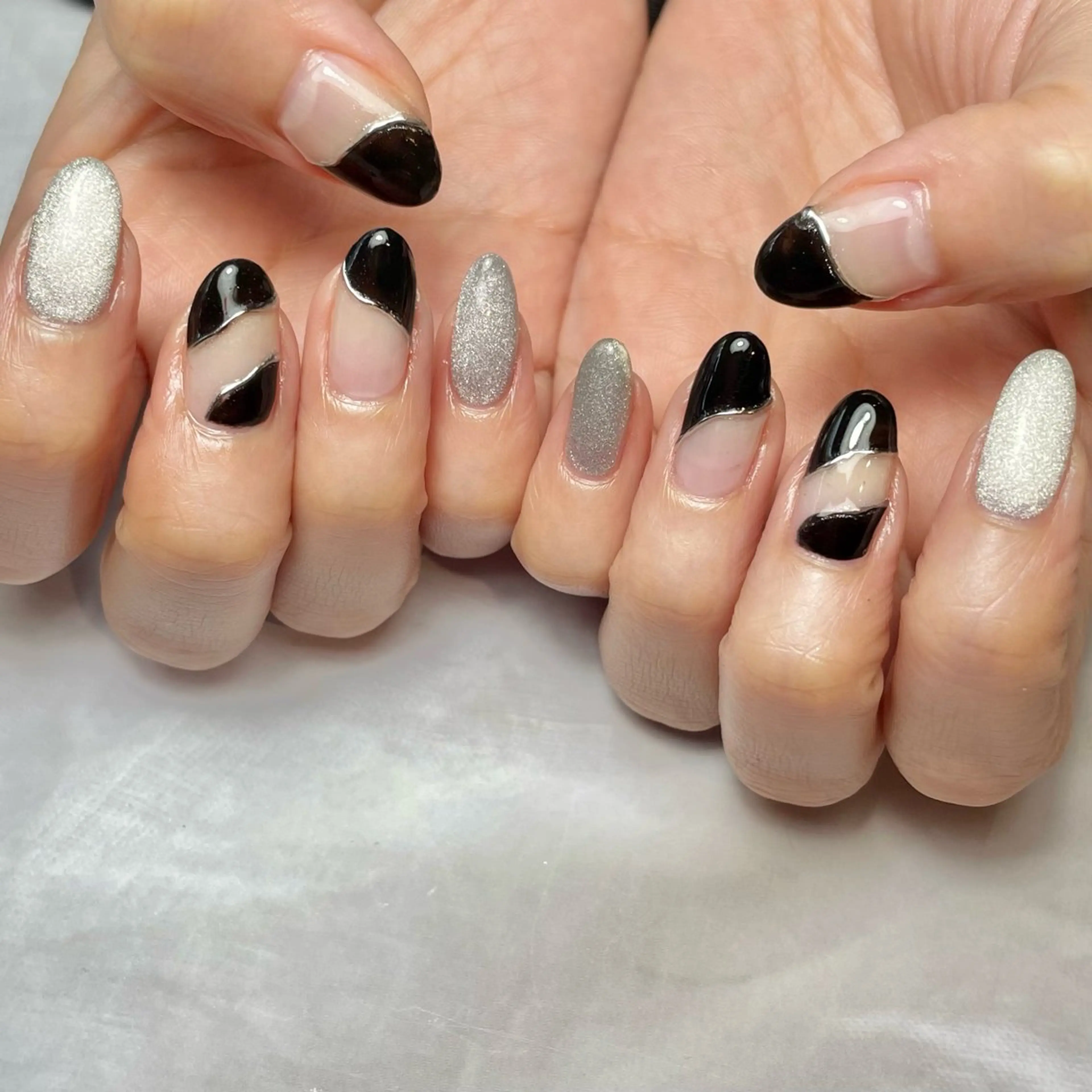 ネイル アートネイル ホワイト Reflection marikoのネイルデザイン