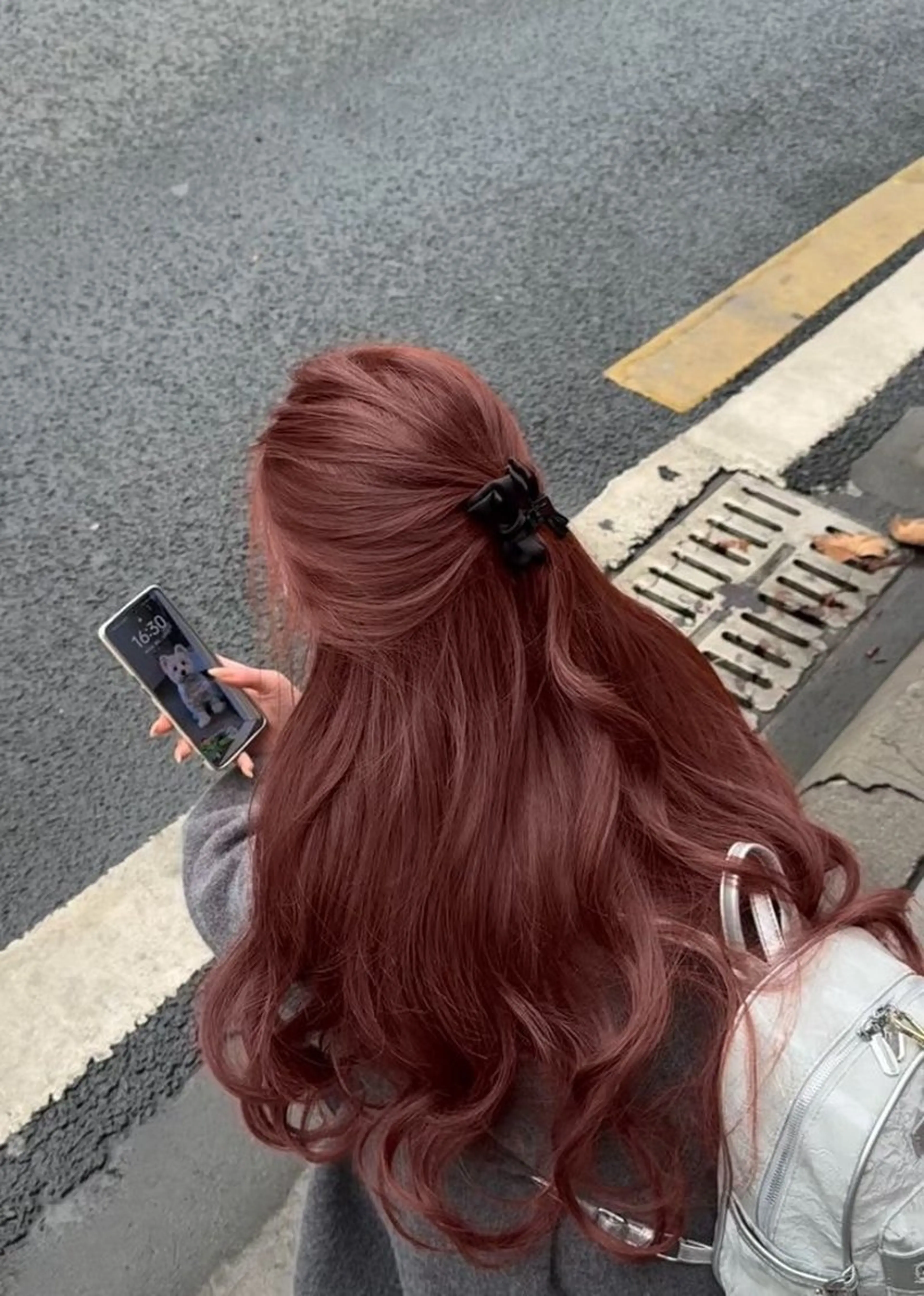 セミロング カラー ヘアアレンジ ブリーチ ダブルカラー 💎韓国/ レイヤー カット/ 暖色🫧のヘアスタイル