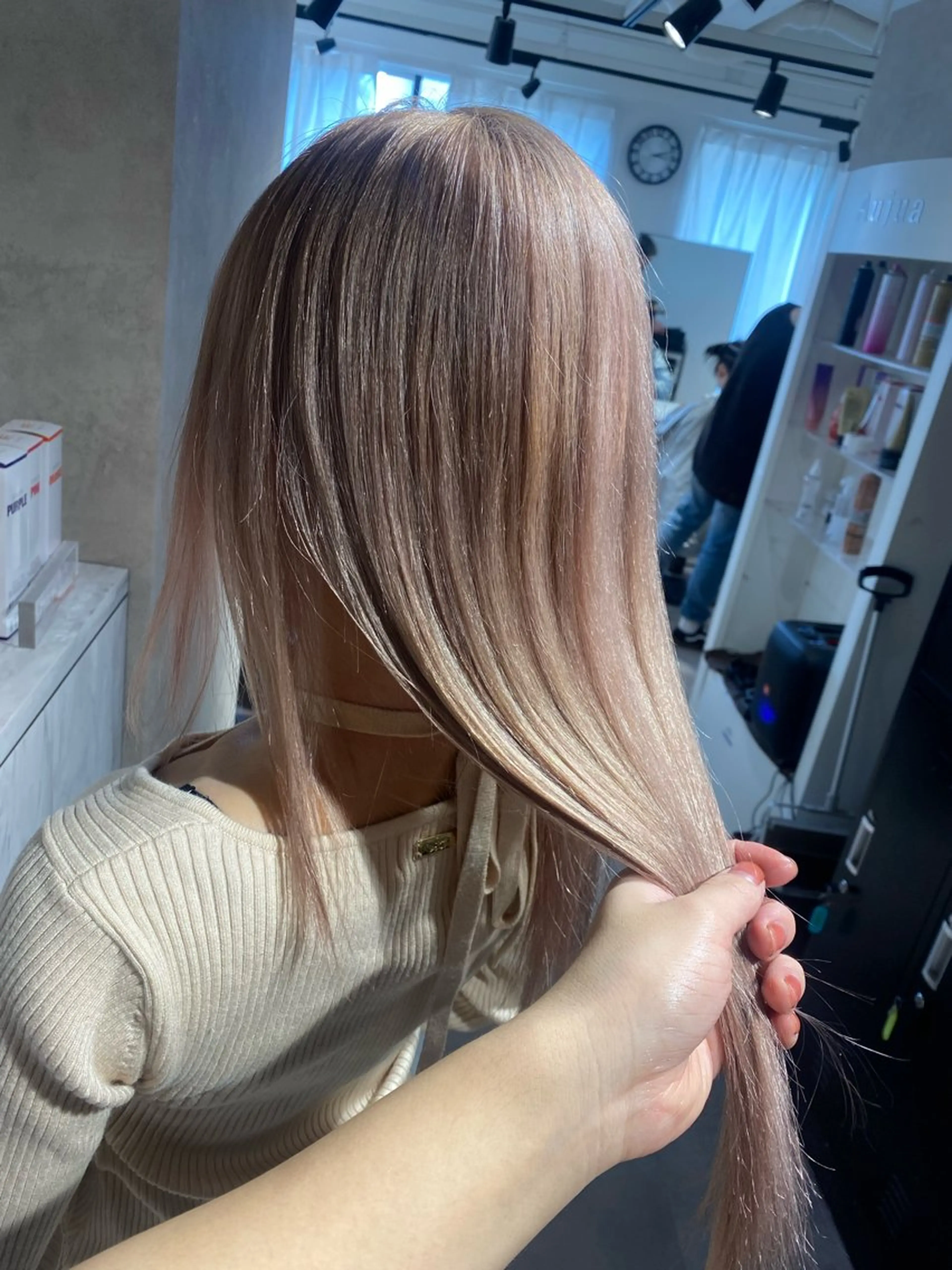 カラー ヘアカラー ヘアセット Seleneコウキ ブリーチ/ハイトーンのヘアスタイル