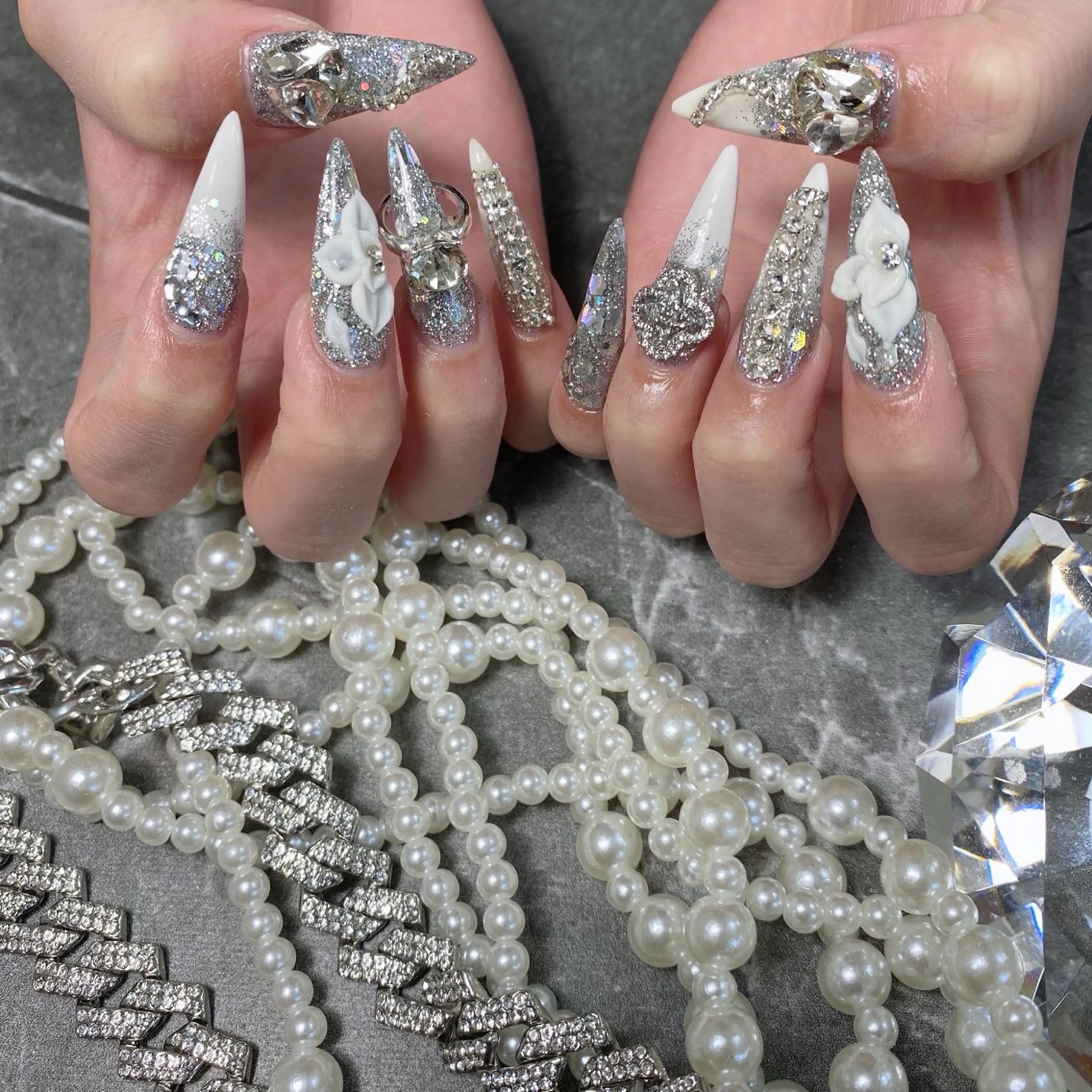 ネイル スカルプ💅🏻 /ホワイトニングのネイルデザイン