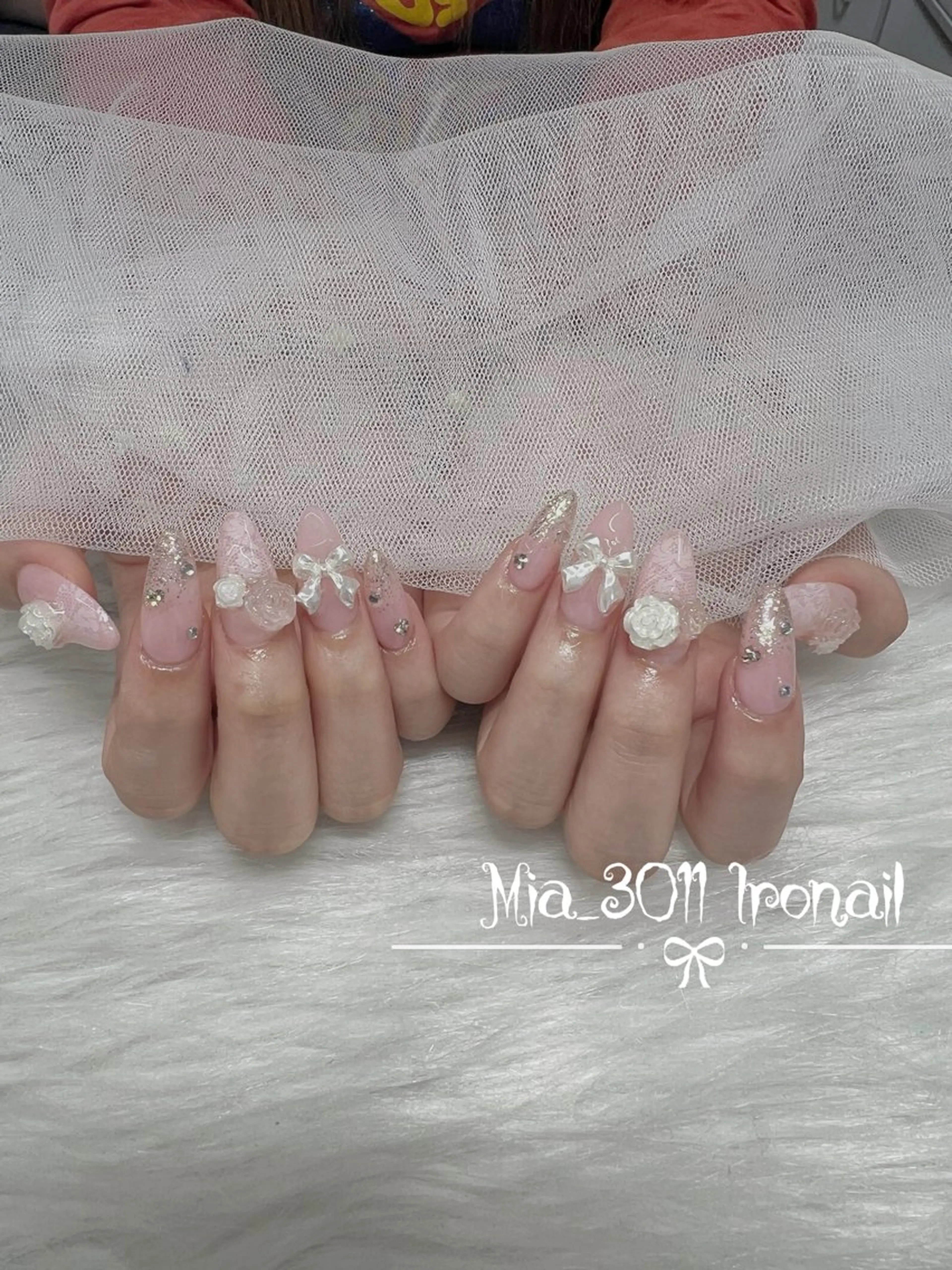 ネイル チークネイル フレンチネイル グラデーション 韓国ネイル マグネットネイル IRO NAIL MiAのネイルデザイン