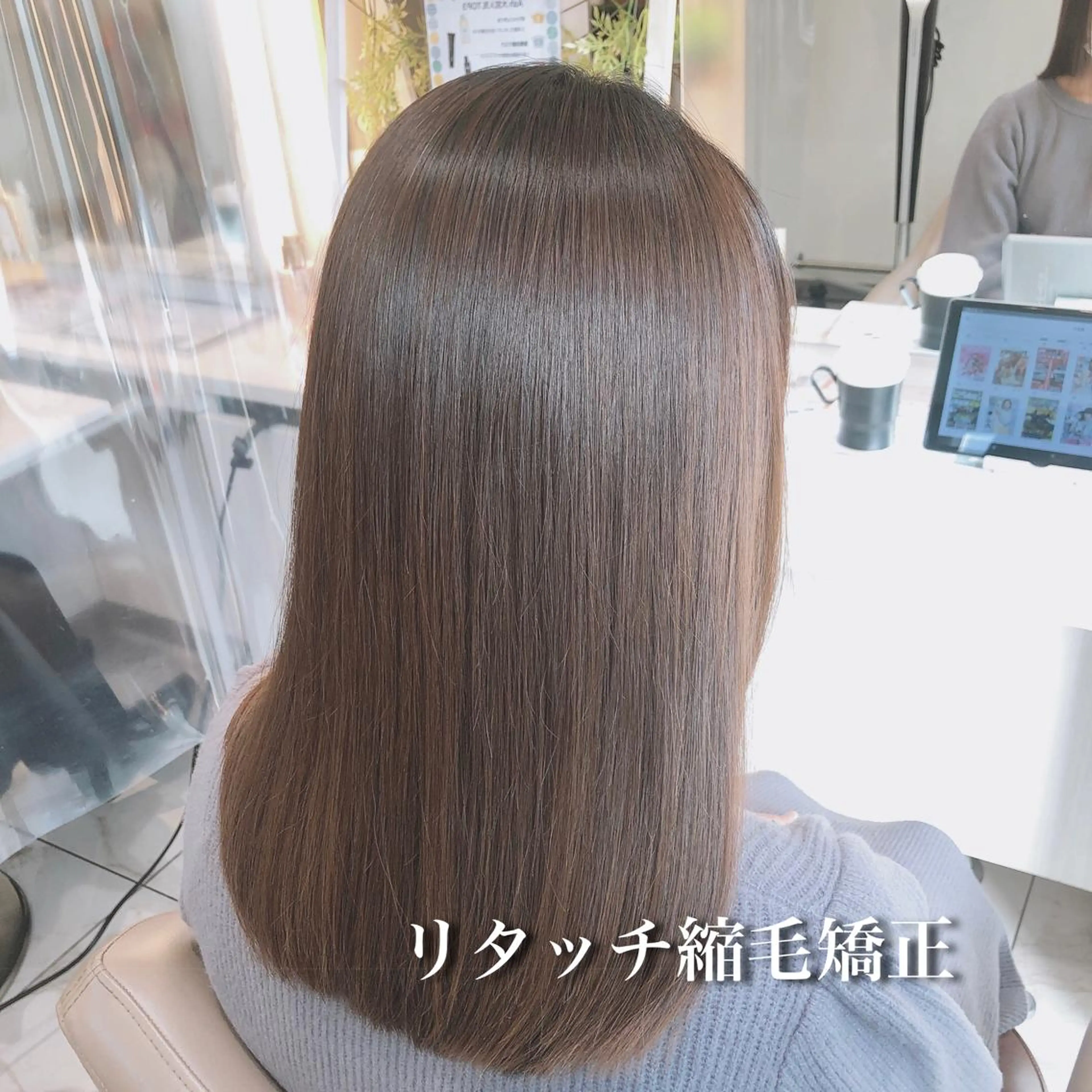 ミディアム パーマ 縮毛矯正 安井　昴 💫ブリーチ縮毛矯正のヘアスタイル