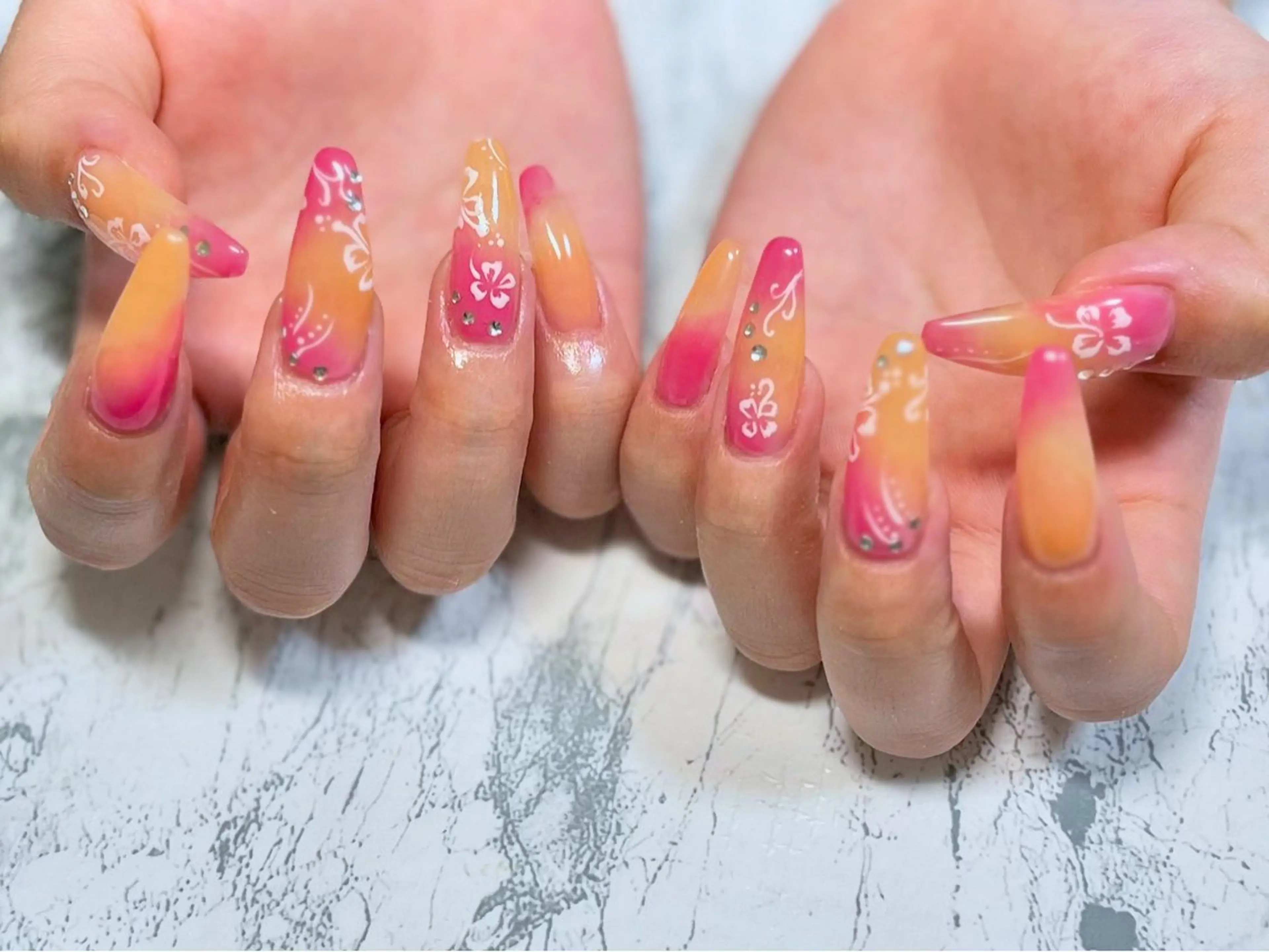 ネイル フットネイル ニュアンスネイル シンプルネイル 夏ネイル ネイル フフラ所属・nail fufla ♡yamane♡のネイルデザイン