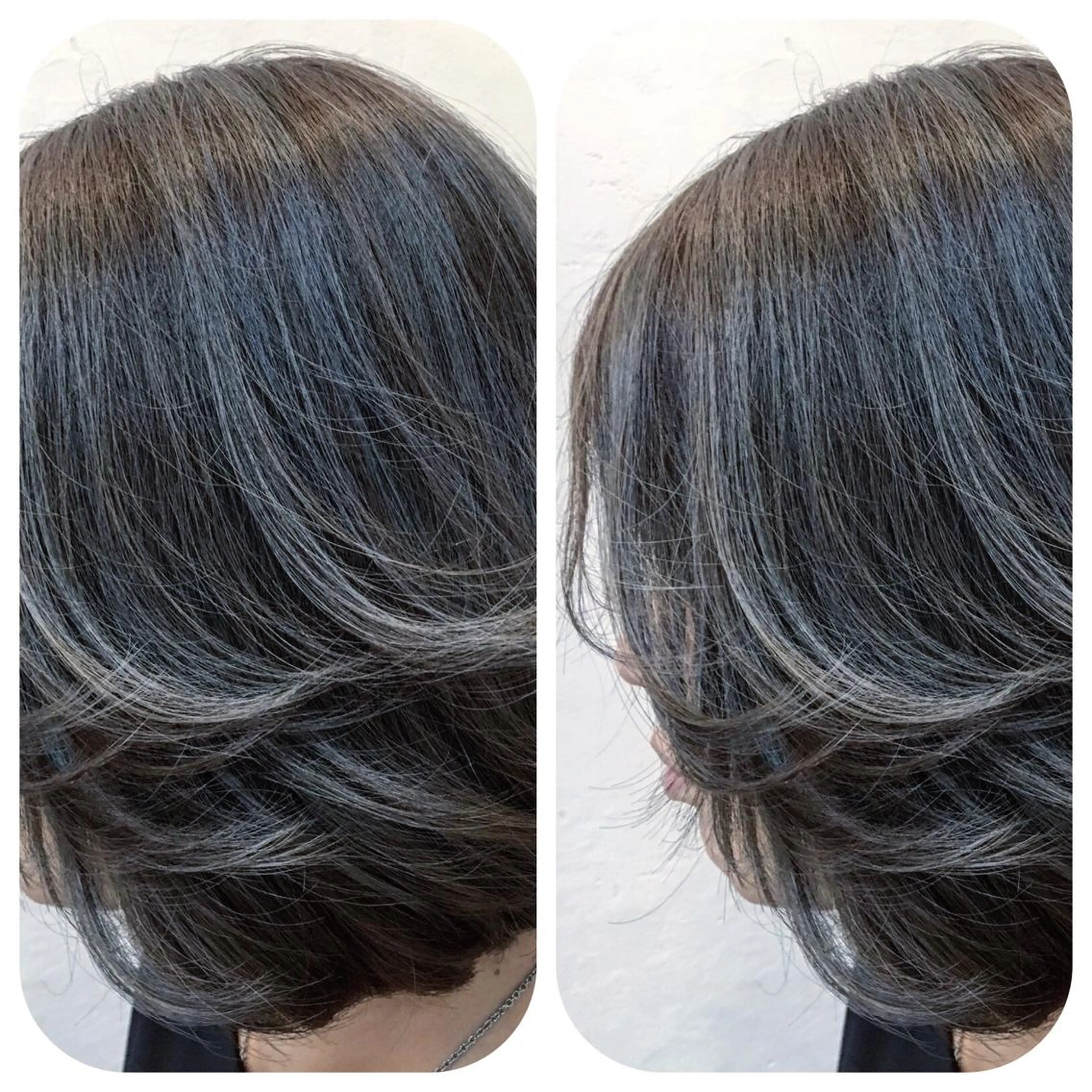 ミディアム カラー アディクシーカラー ササキ トモシのヘアスタイル