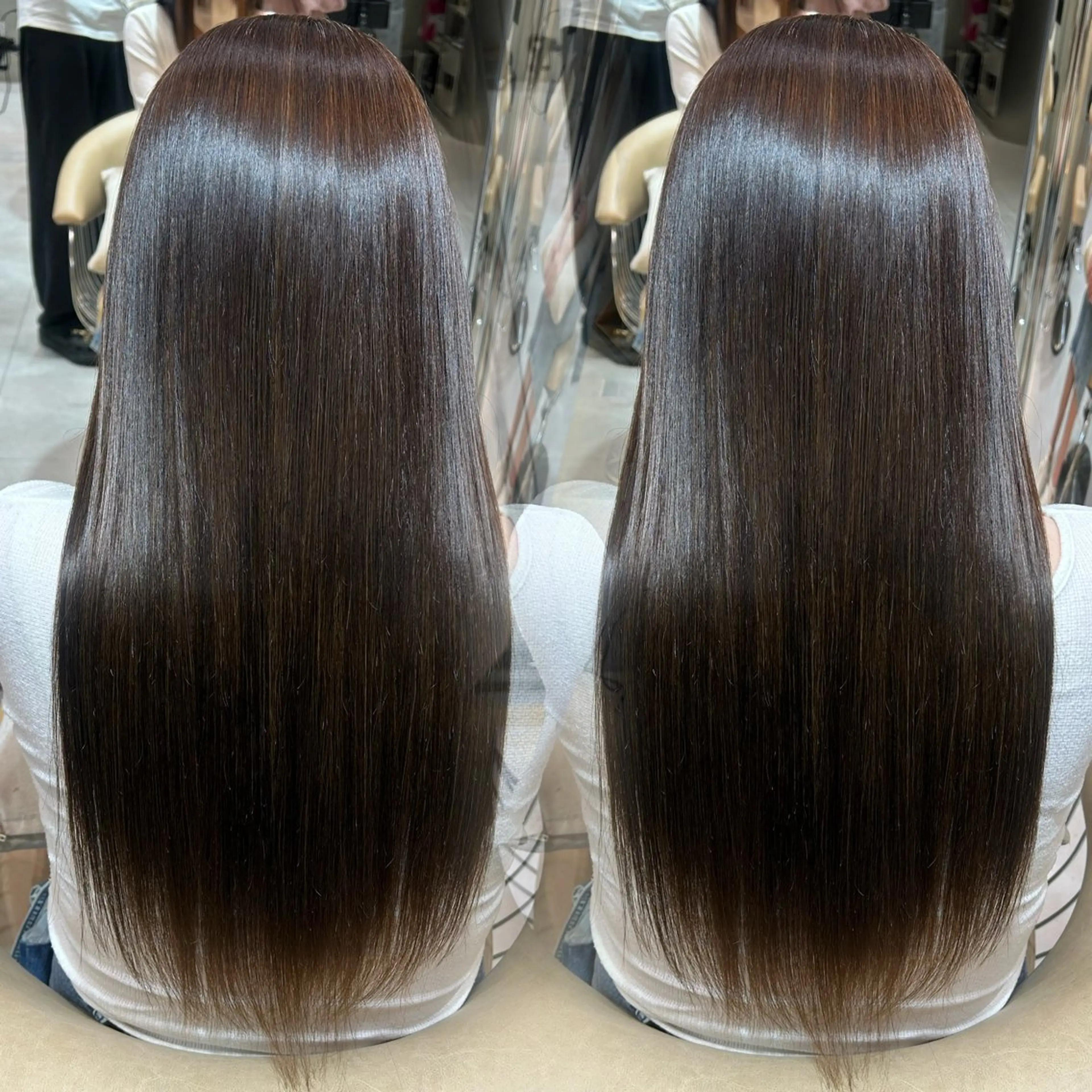 【️️🏳️‍⚧️ワンカラー＋縮毛矯正＋髪質改善1stepトリートメント️🏳️‍⚧️】の写真