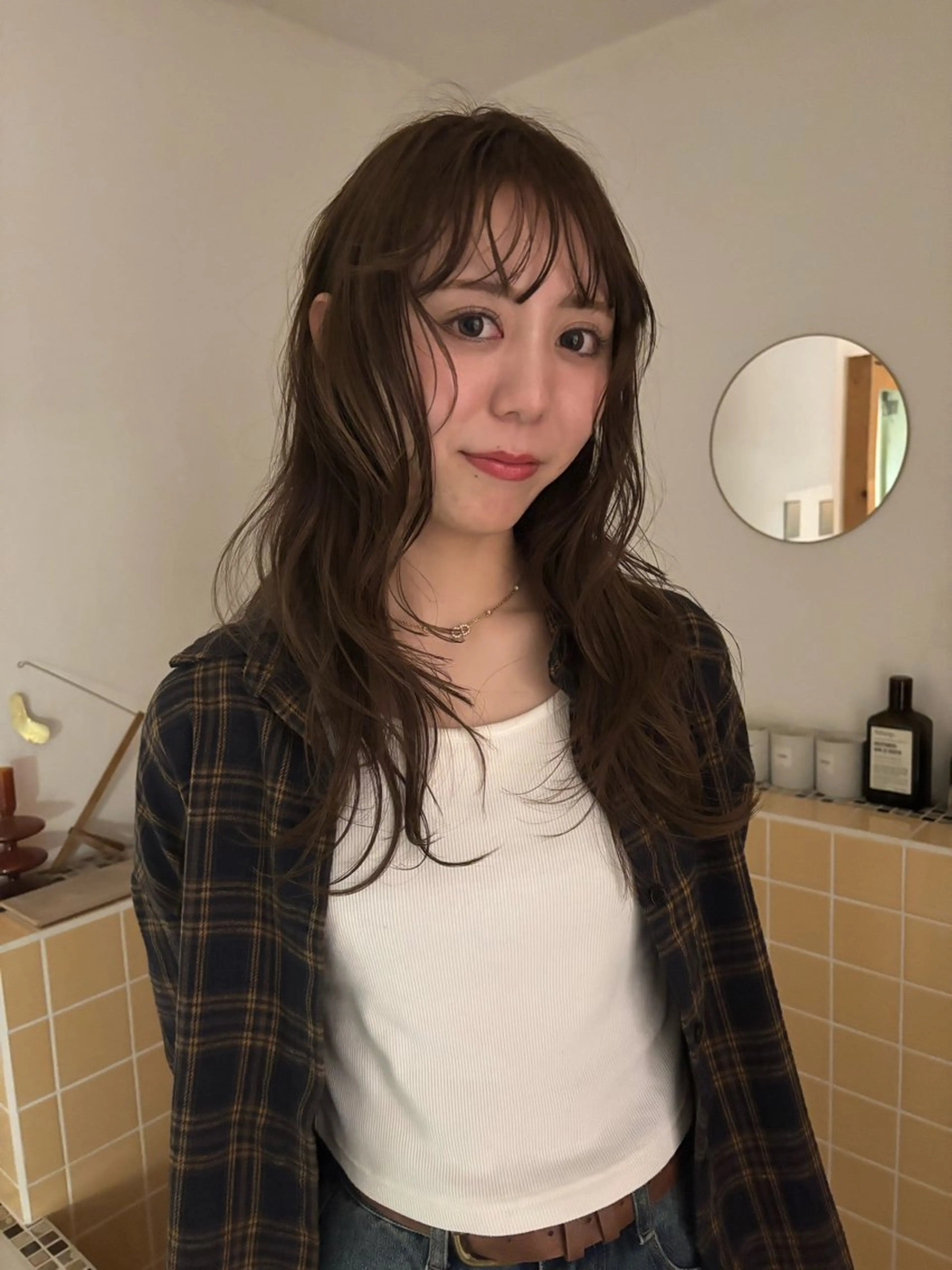 ロング カラー カット ヘアカラー トリートメント sakura🌸 レイヤー/韓国ヘアのヘアスタイル