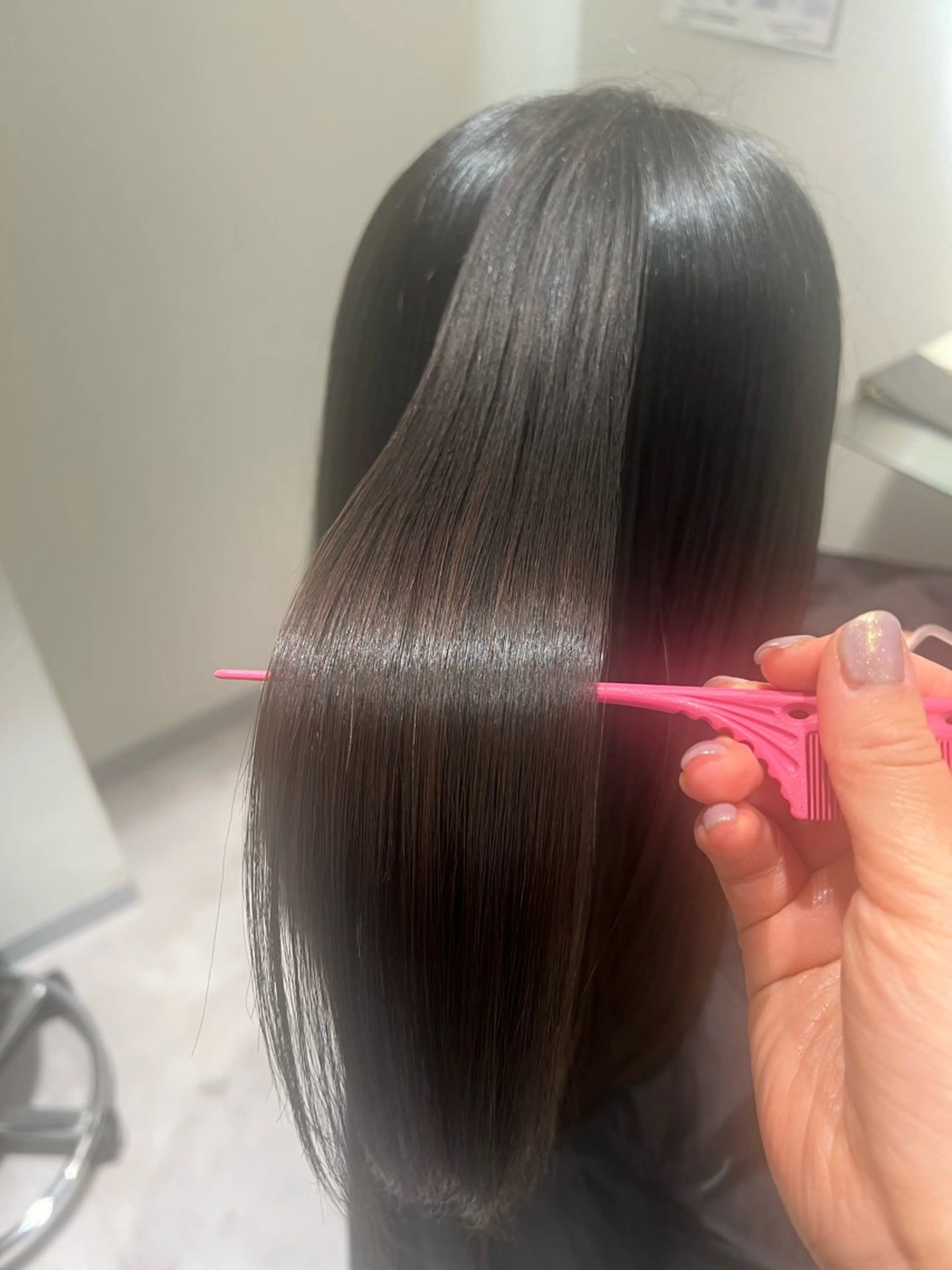 ロング 縮毛矯正 銀座/ストレート髪質 改善/カラー/ひよりのヘアスタイル
